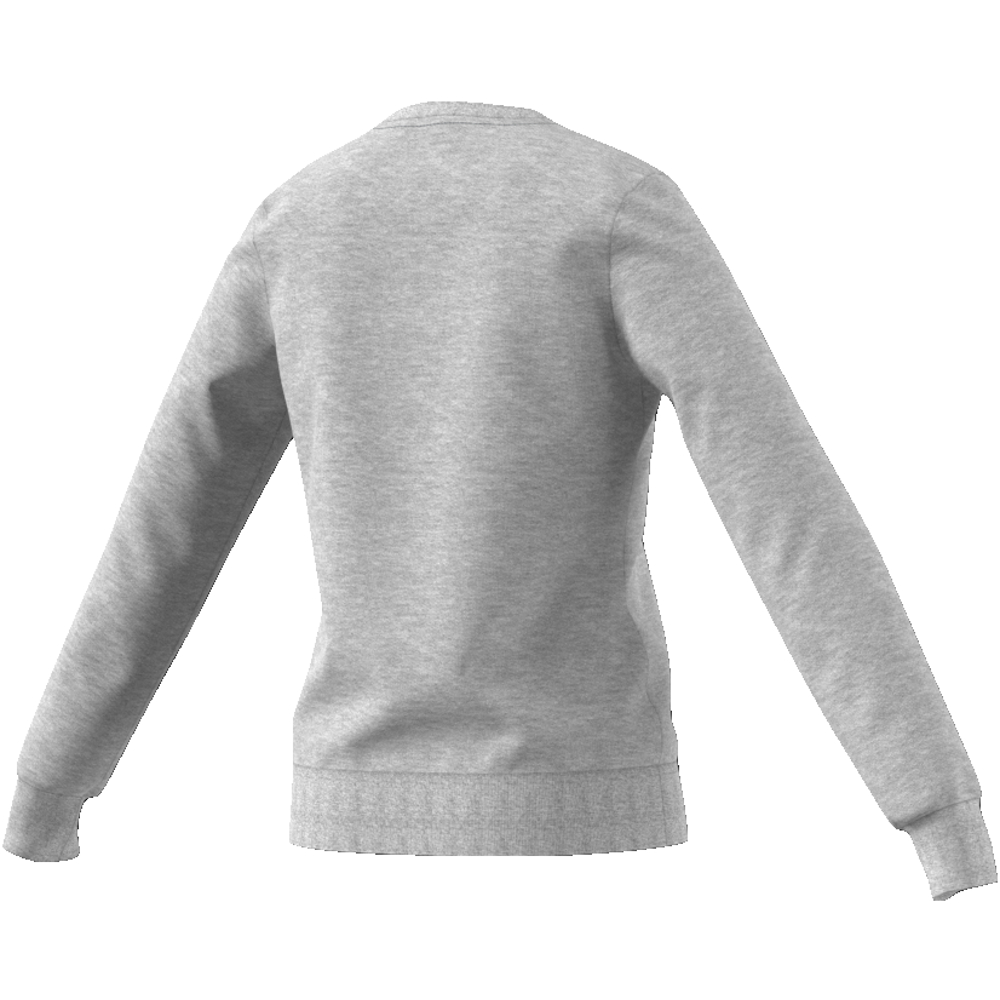EH6156 Youth Girls Linear Sweatshirt medium grey heather/REAL PINK S21