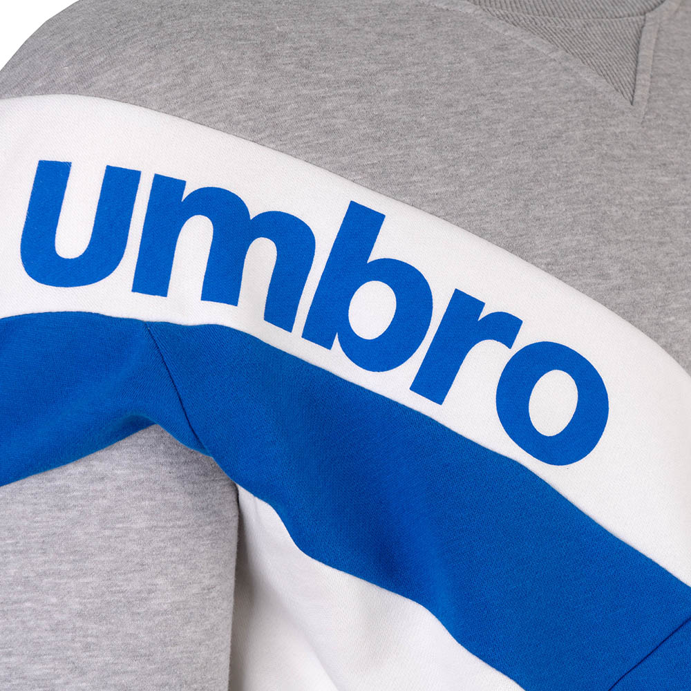 65496U-HGW BRANDED VINTAGE PANELLED SWEAT GREY MARL / REGAL BLUE / BRILLIANT WHITE