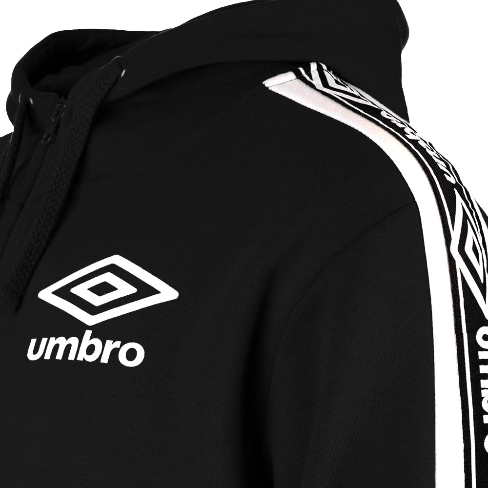 65506U-FL3 TAPED FZ HOODIE BLACK / BRILLIANT WHITE