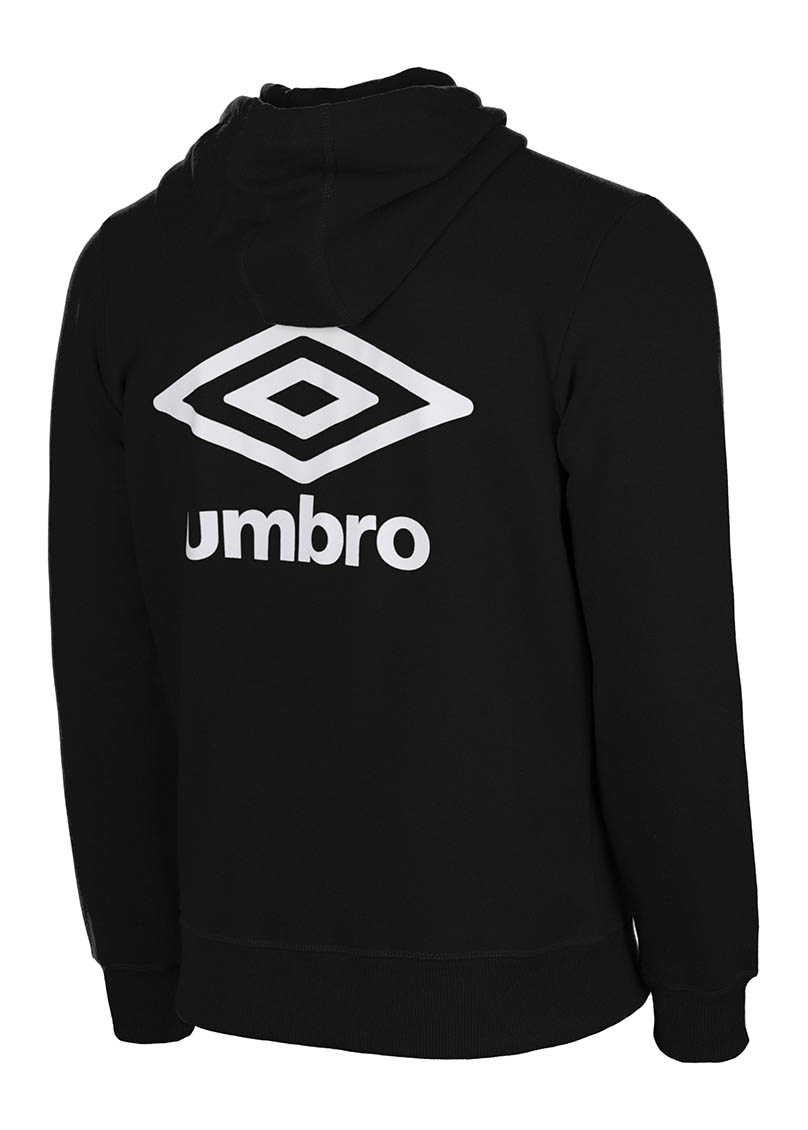 65521U-060 FW LARGE LOGO ZIP THROUGH HOODIE BLACK