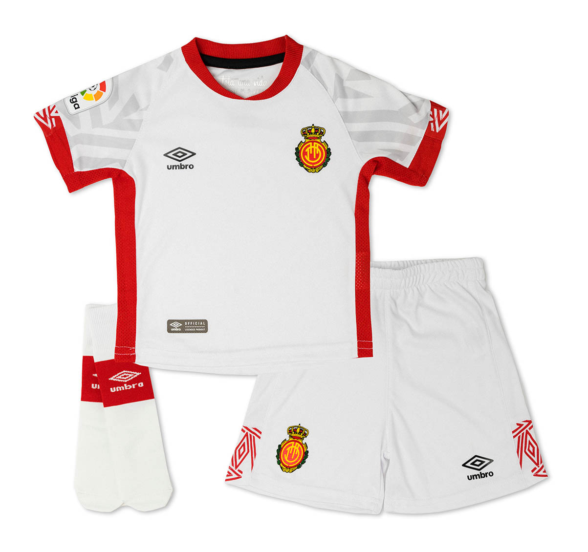 SUIT RCD MALLORCA AWAY'19 WHITE / RED / GREY PATTERNBOX RCD MALLORCA 2ª EQUIPACIÓN