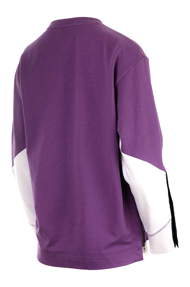 UMJL0055-Z3N LINA SWEAT TOP WOMEN COSMOS/GREY/BRIGHT WHITE