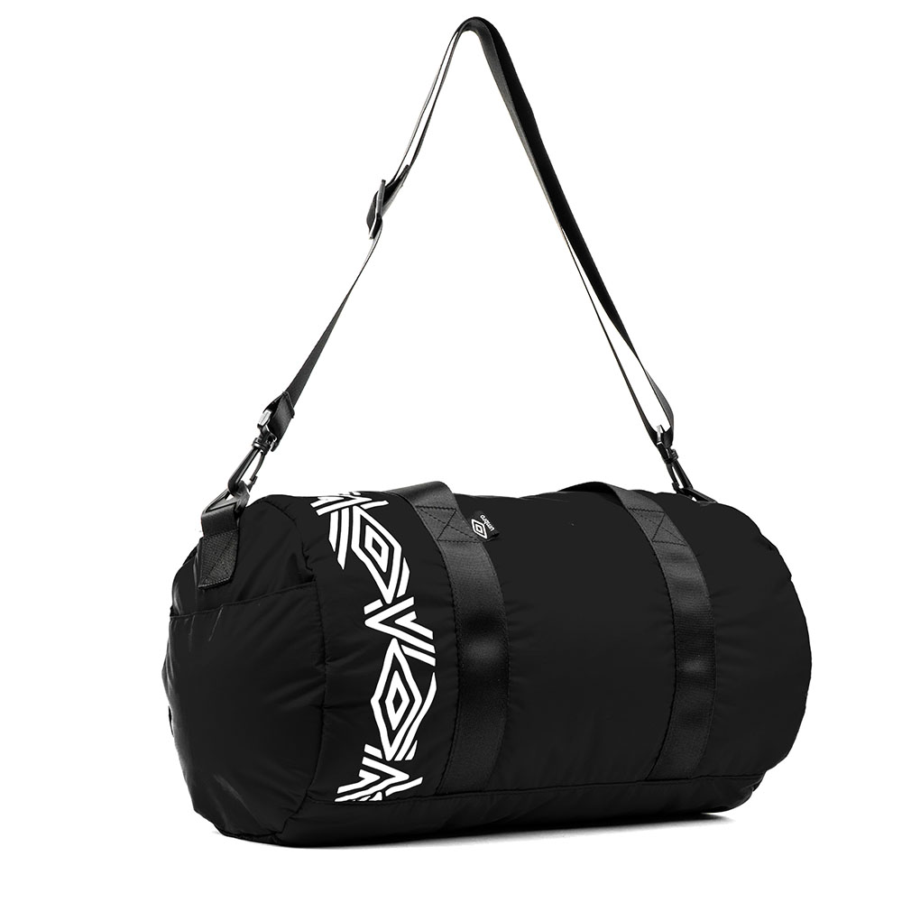 30788U-090 PADDED RIPSTOP BARREL BAG BLACK / WHITE