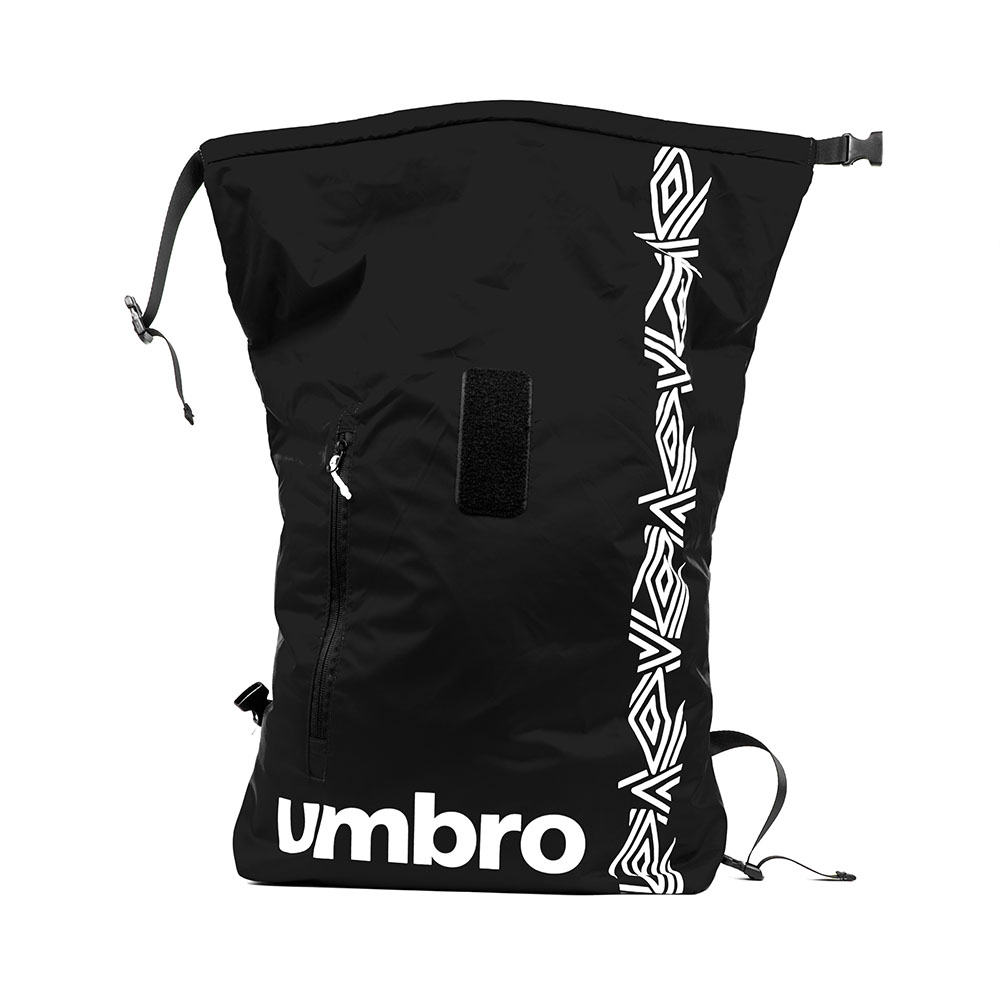 30789U-090 PADDED ROLL TOP BACKPACK BLACK / WHITE