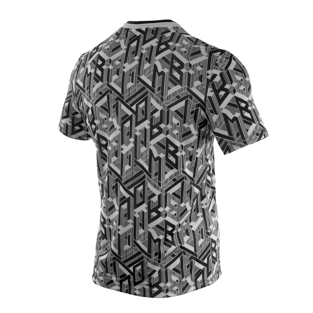 65658U-HU9 JACQUARD TERRACE JERSEY BLACK / SILVER CLOUD