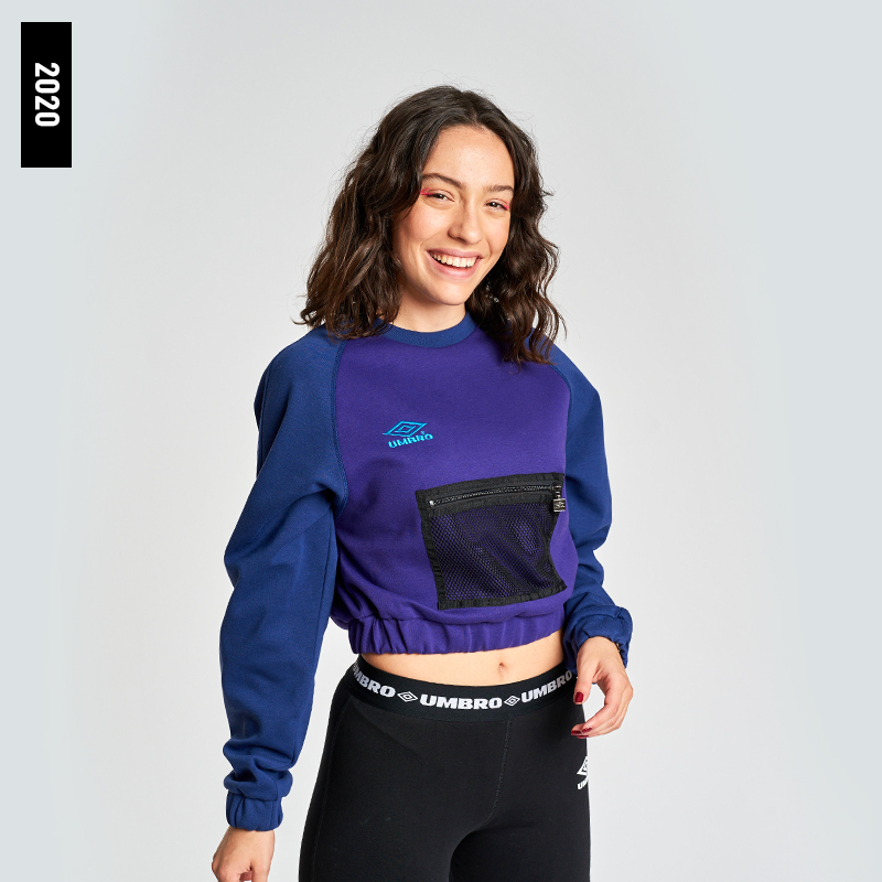 C20013-JJQ-PELO CREW SWEAT - WMNS INK / BLACK / SKYDIVE
