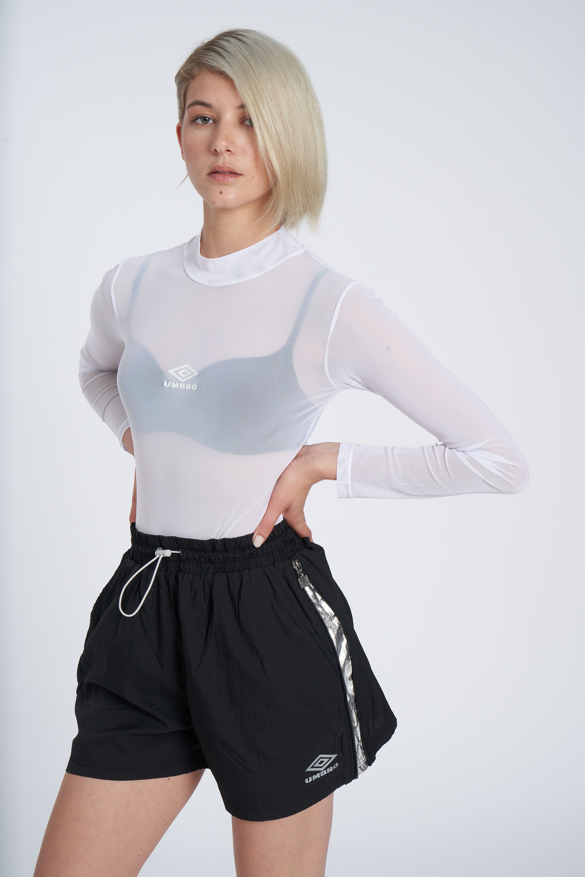 UMBRO REFLECTIVE TECH MESH BODYSUIT - WMNS WHITE