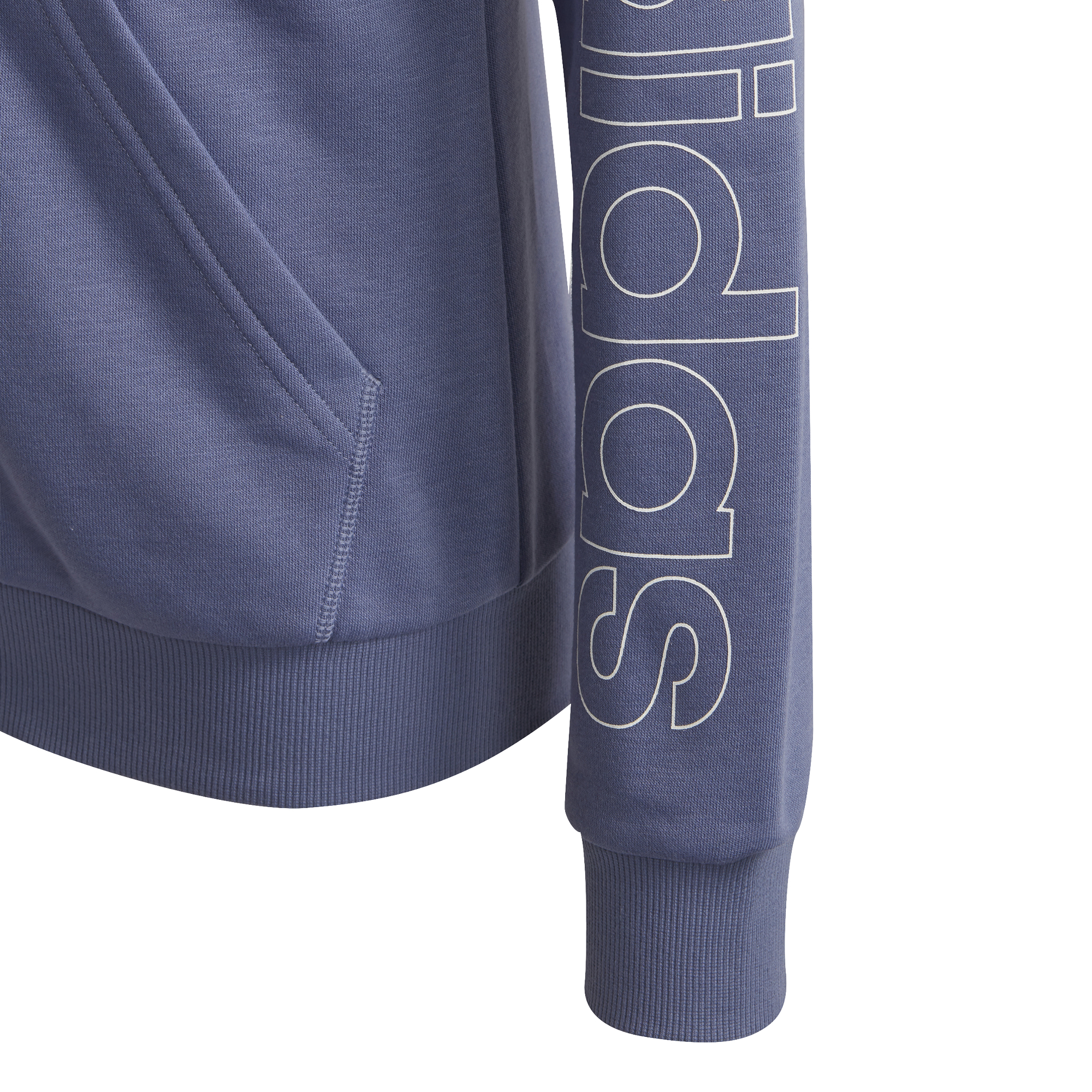 ADIDAS GIRLS ESSENTIALS LOGO FULL-ZIP HOODIE