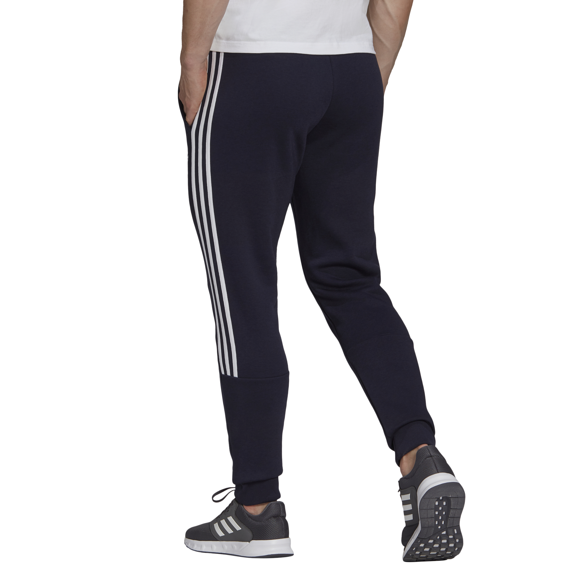 ESSENTIALS TAPERED CUFF 3 STRIPES PANTS