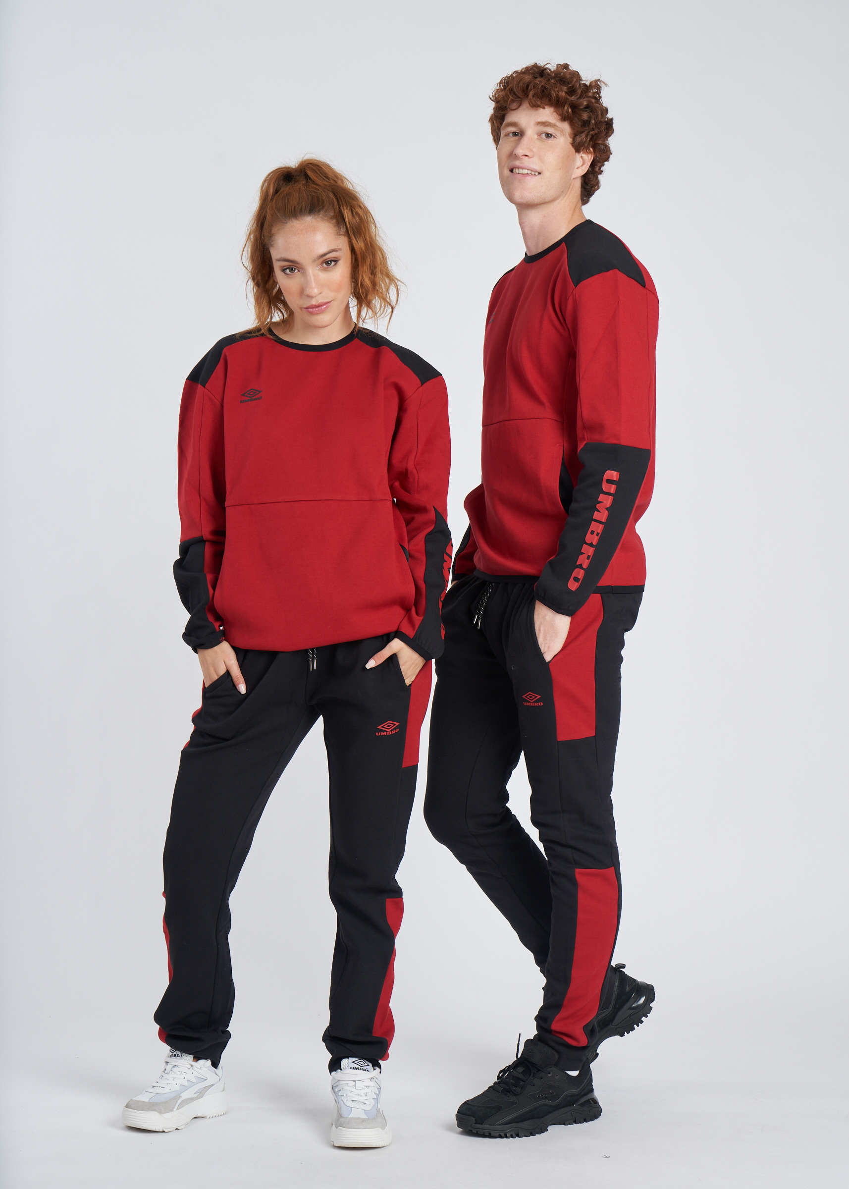 UTILITY CLR BLOCK JOGGER BLACK / RED DAHLIA