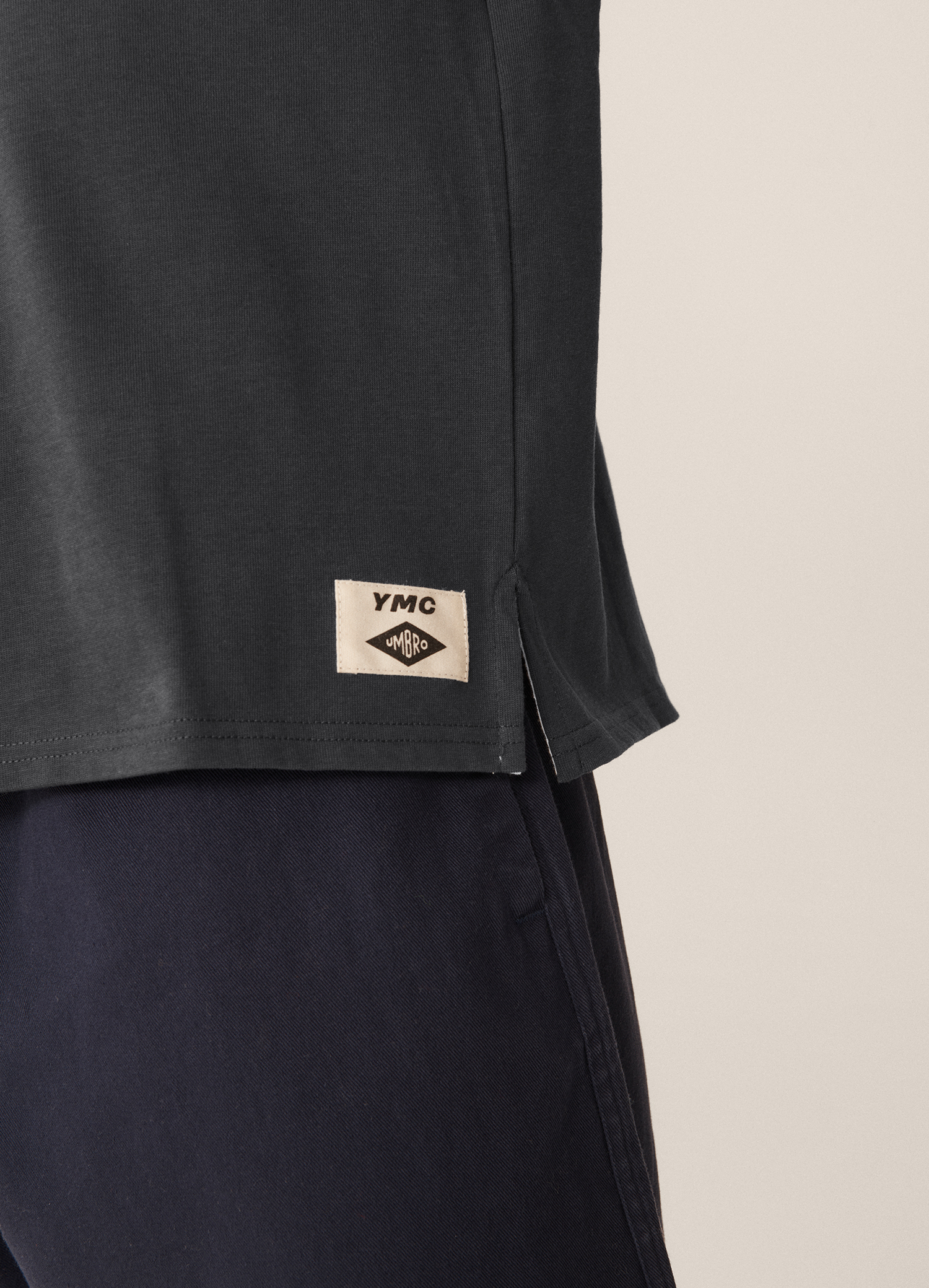 Camiseta Umbro YMC Henley Collar Rugby Jersey  Navy Blazer / Cannoli Cream
