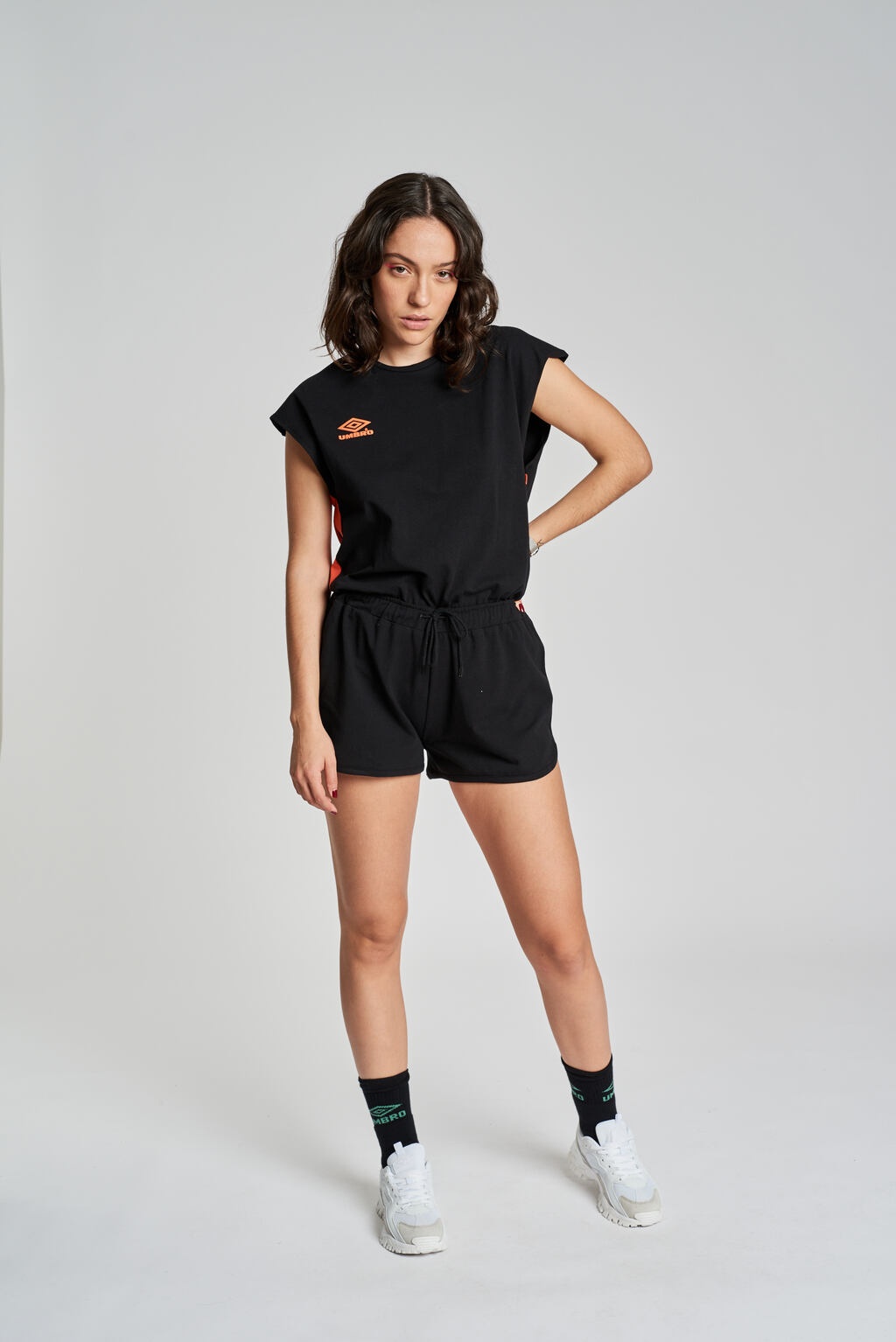 Body Umbro Alba All in One Suit Black / Tigerlily