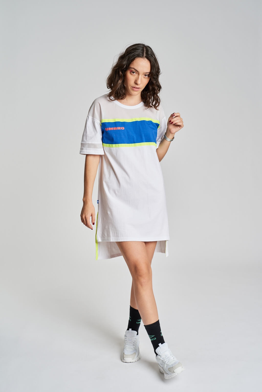 Vestido Umbro Alto Dress Bright White / Safety Yellow / Electric Blue