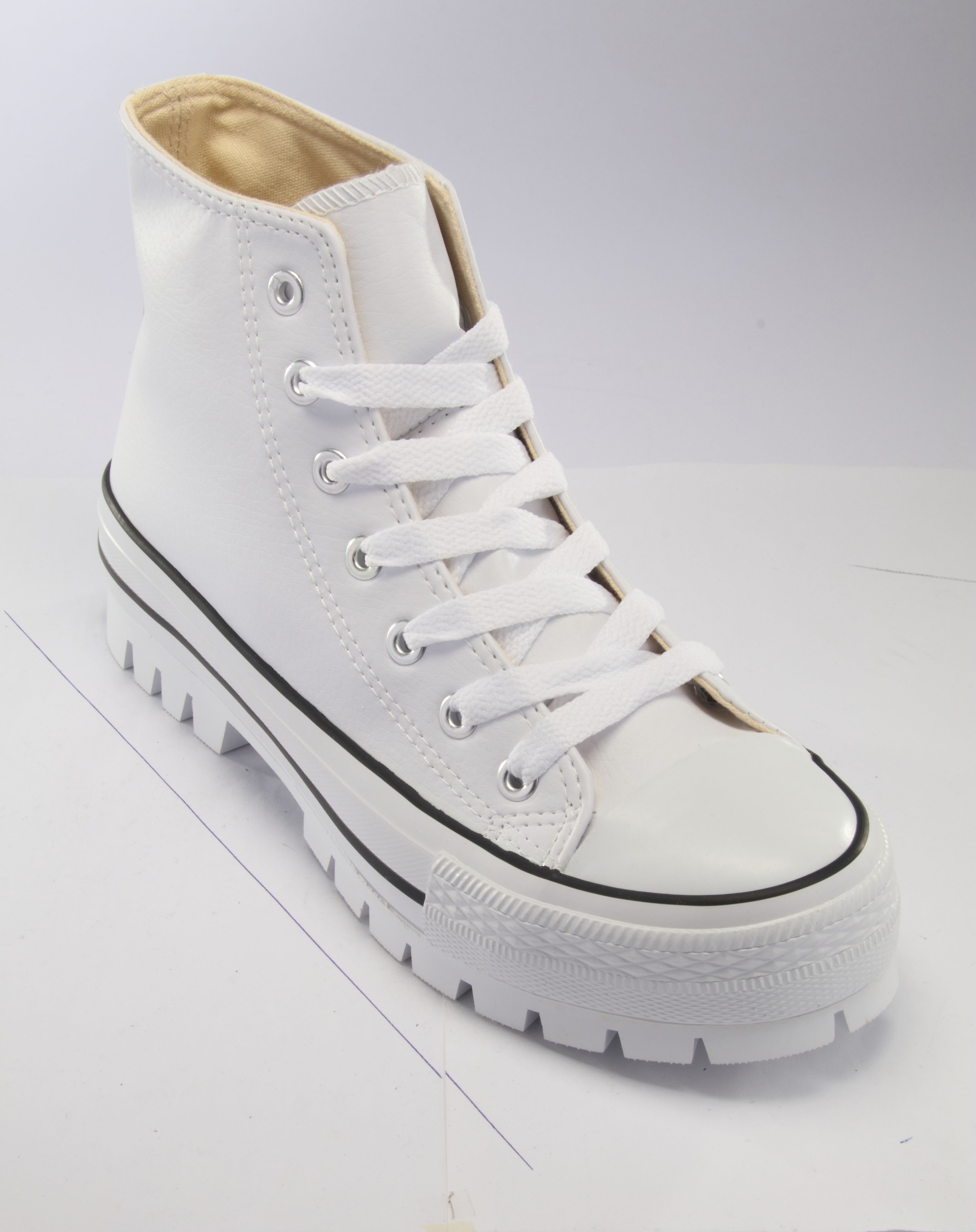 Zapatilla John Smith Leman Piel Blanco
