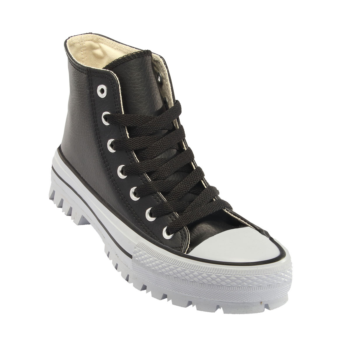Zapatilla John Smith Leman Piel Negra