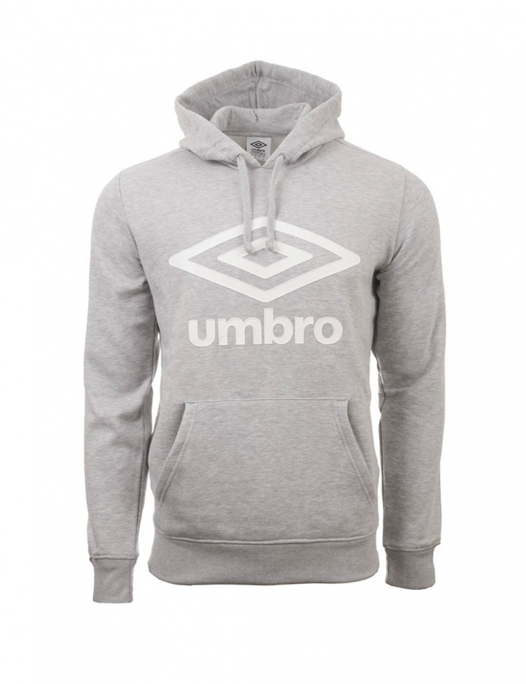 SUDADERA UMBRO FLEECE LARGE LOGO OH HOODY GREY MARL / WHITE
