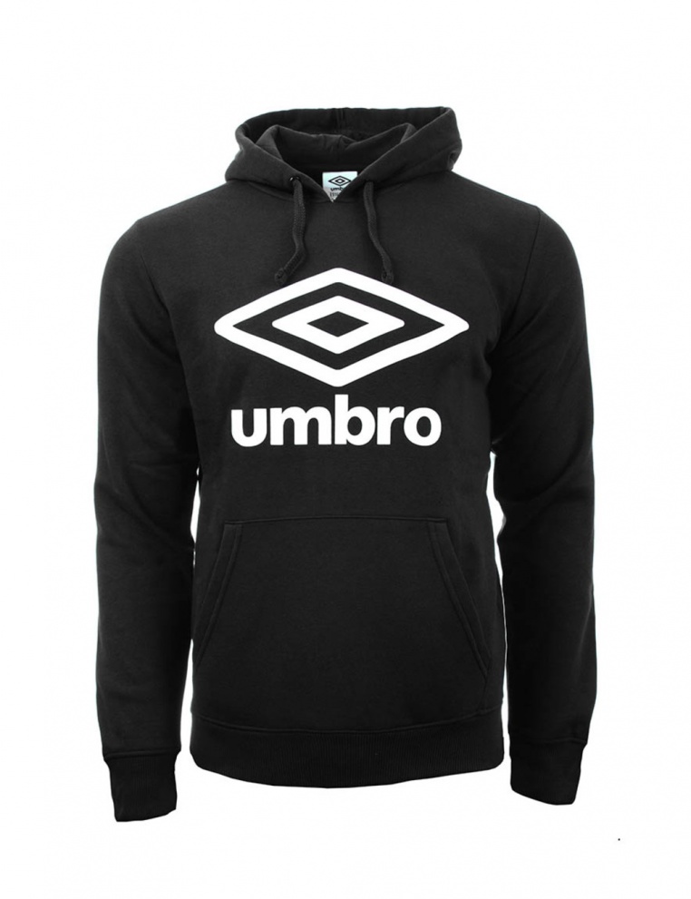 SUDADERA UMBRO FLEECE LARGE LOGO OH HOODY BLACK / WHITE