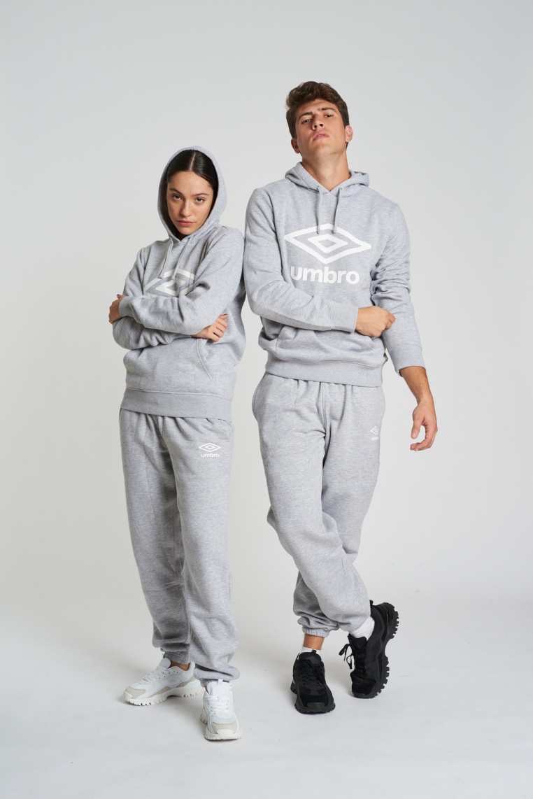 PANTALÓN UMBRO FLEECE JOGGER GREY MARL / WHITE