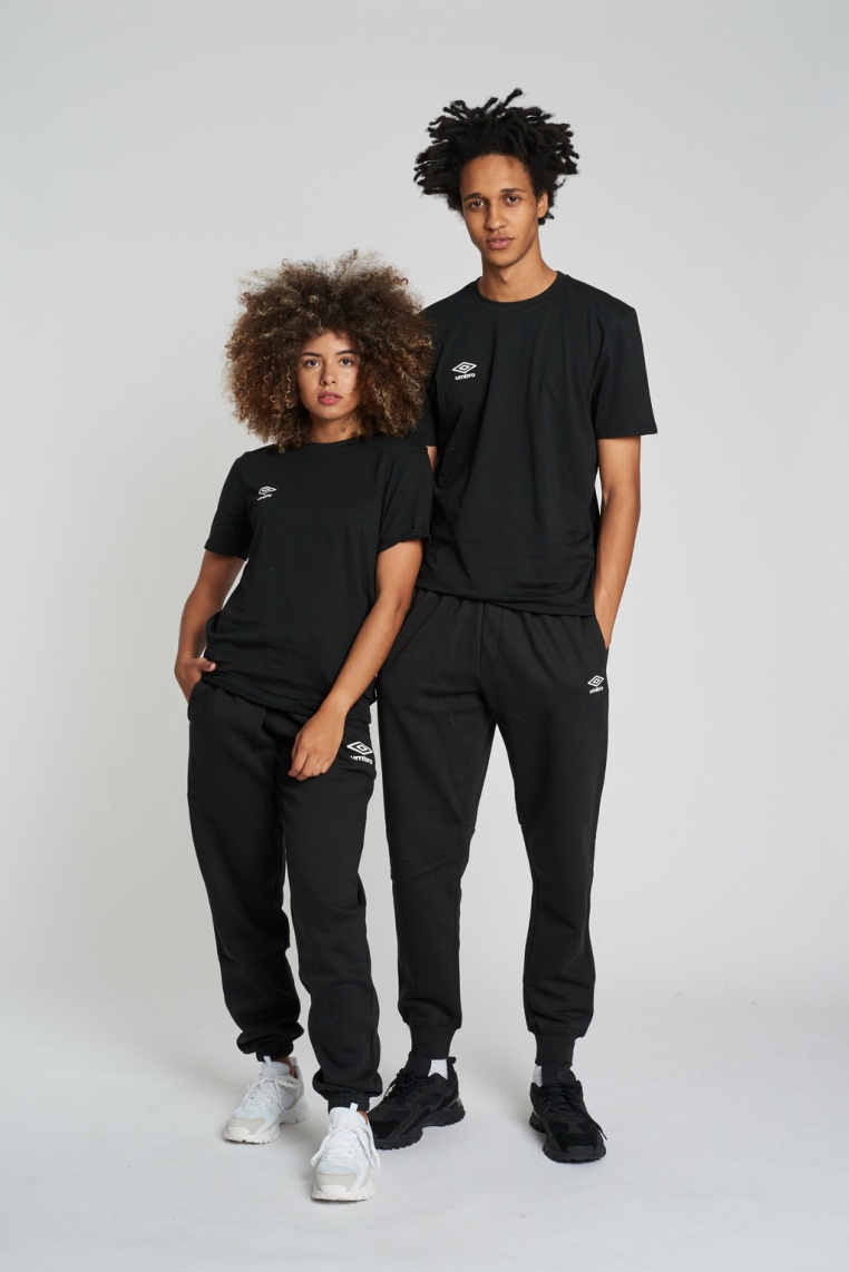 FLEECE JOGGER BLACK / WHITE