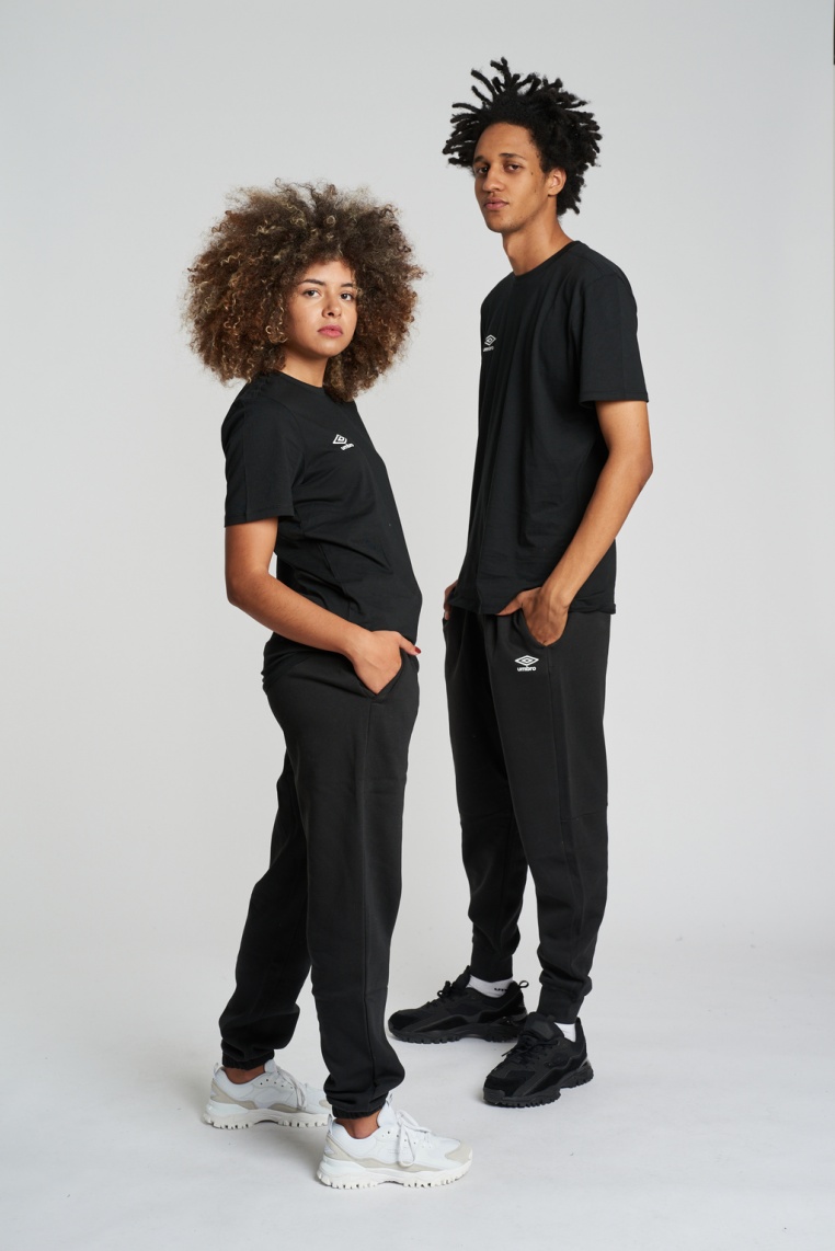 FLEECE JOGGER BLACK / WHITE