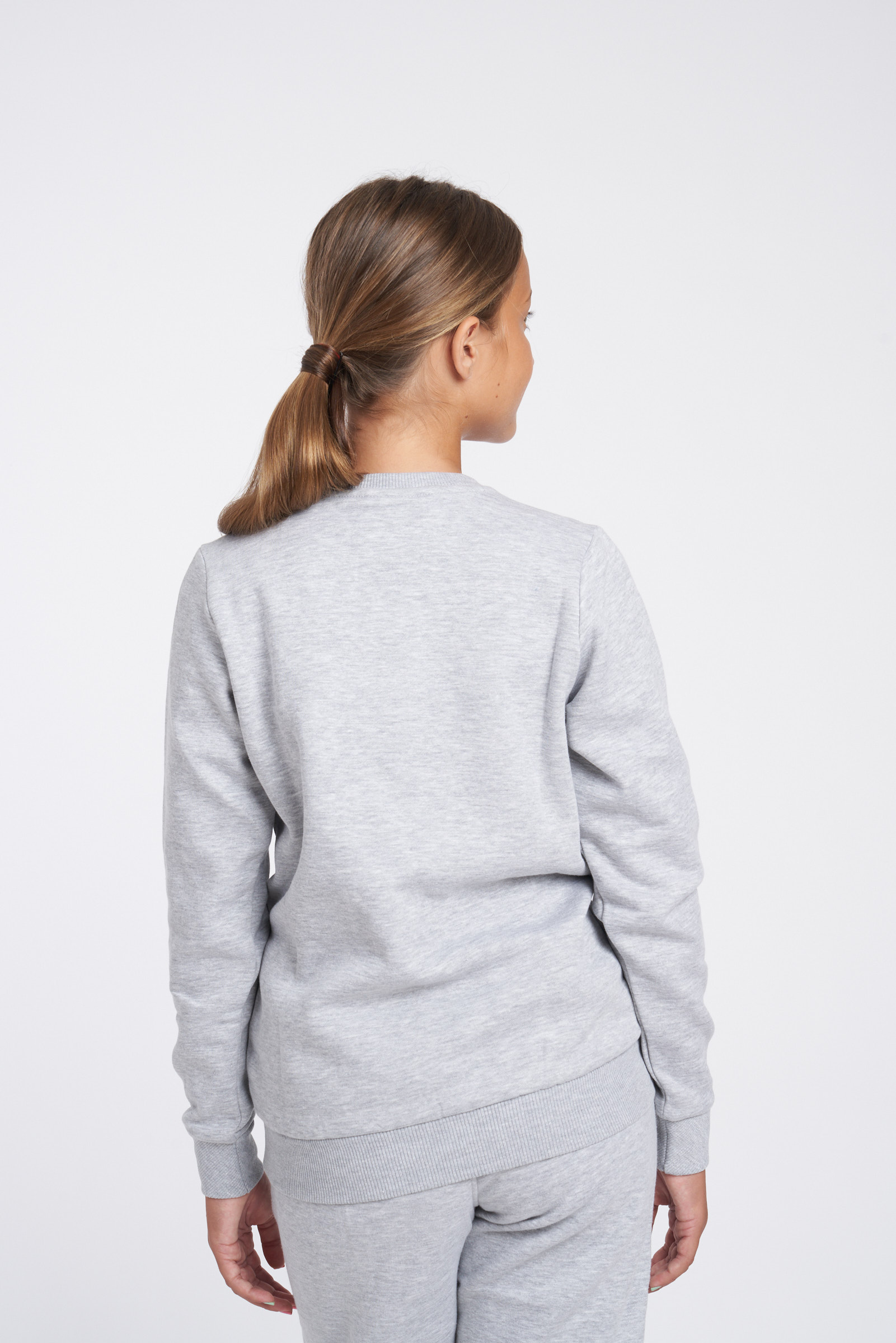 SUDADERA UMBRO FLEECE SMALL LOGO SWEAT JUNIOR GREY MARL / WHITE