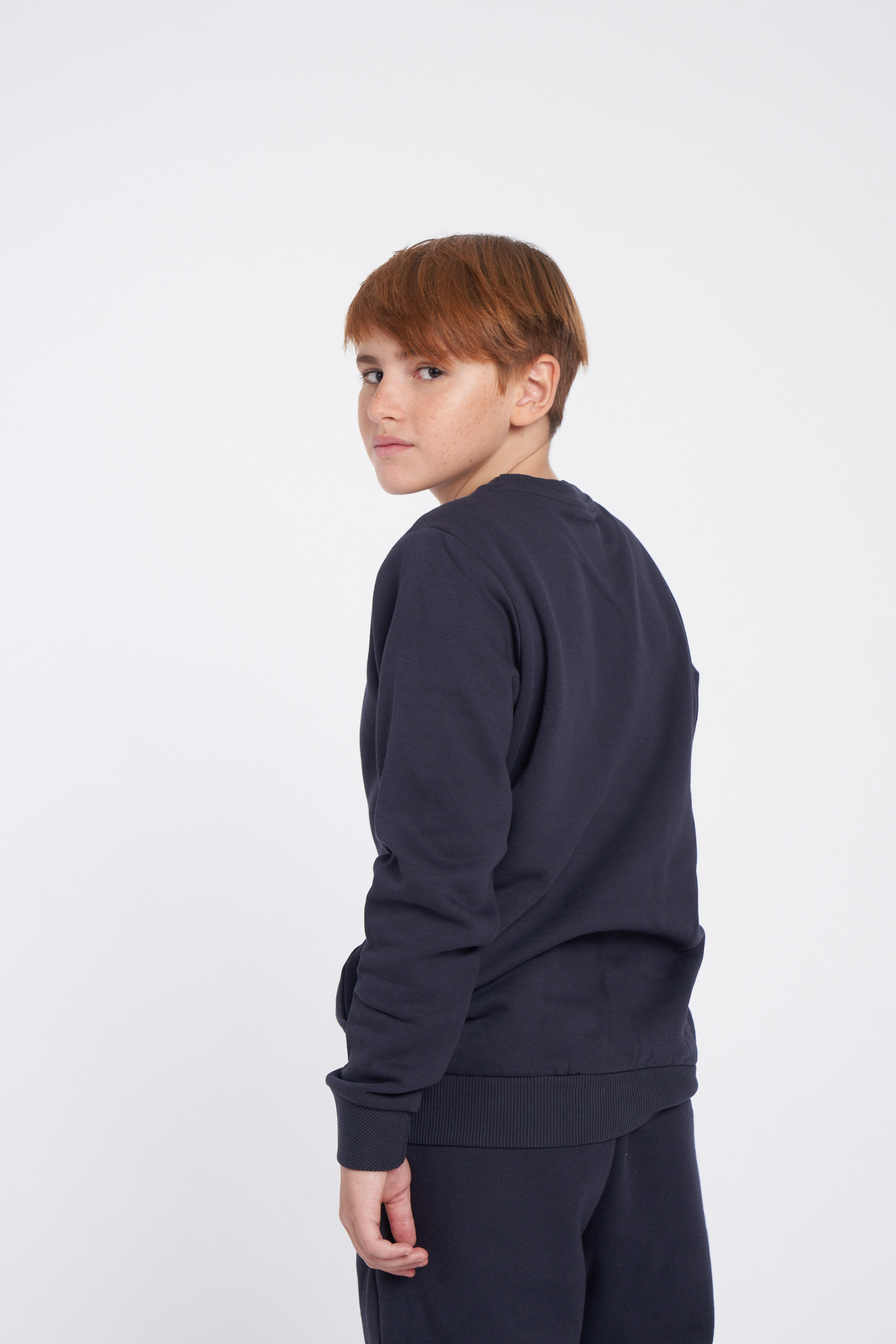 SUDADERA UMBRO FLEECE SMALL LOGO SWEAT JUNIOR DARK NAVY / WHITE