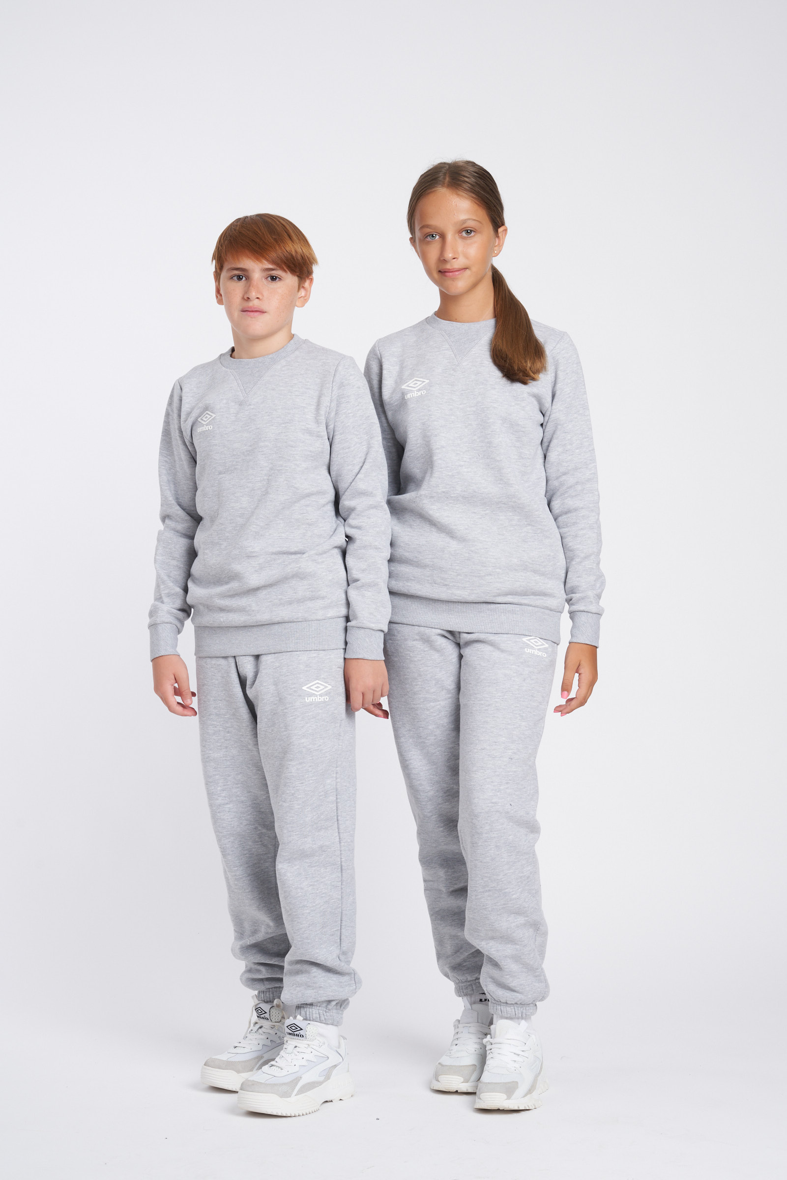 FLEECE JOGGER JUNIOR GREY MARL / WHITE