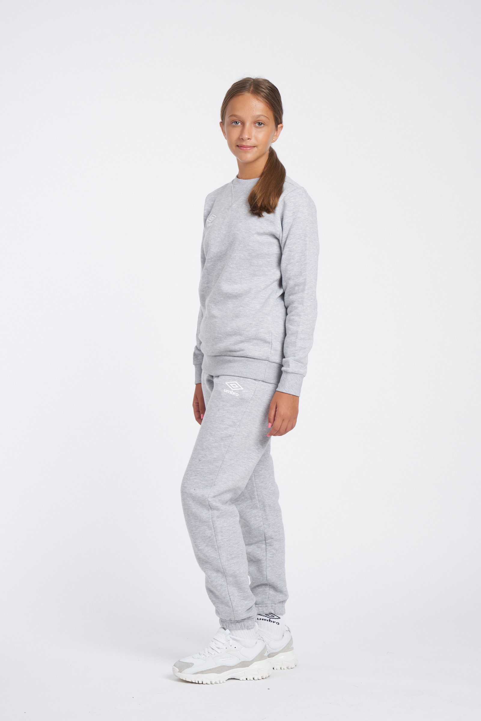 FLEECE JOGGER JUNIOR GREY MARL / WHITE