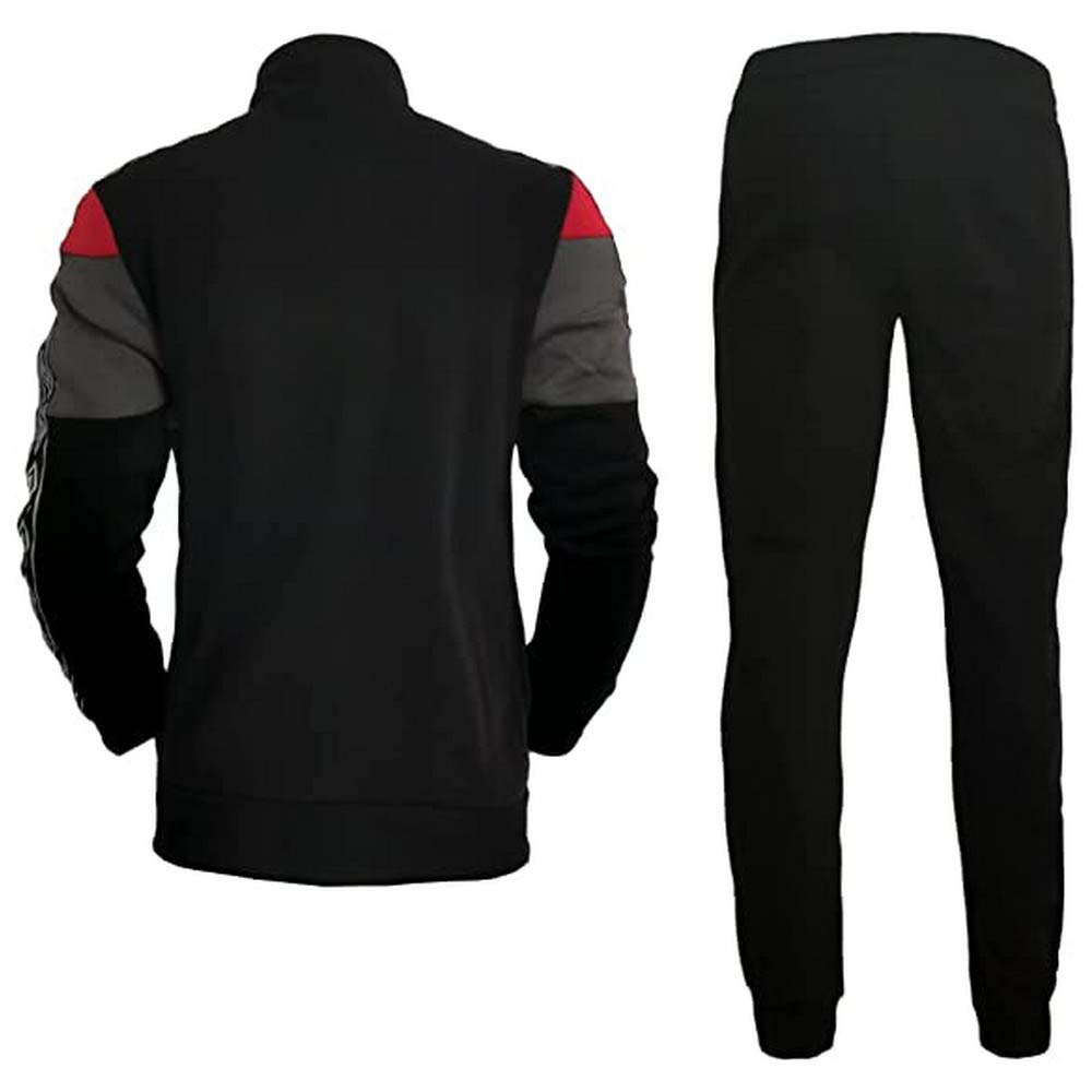 Chandal Umbro Fullzip Tracksuit Black / Dark Gray / Red