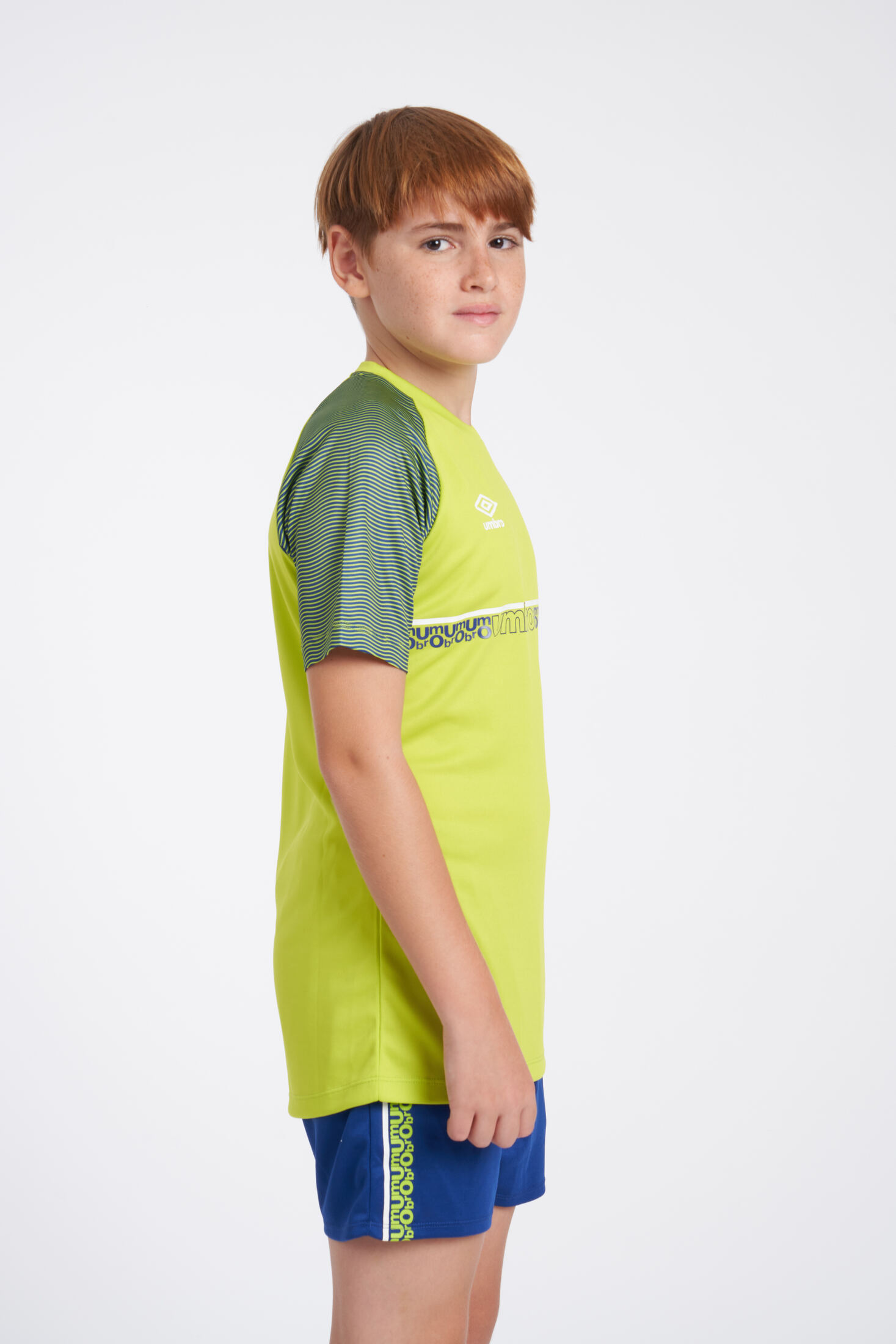 CAMISETA UMBRO SPIRITO JERSEY - JNRLIME PUNCH / WHITE / SODALITE BLUE