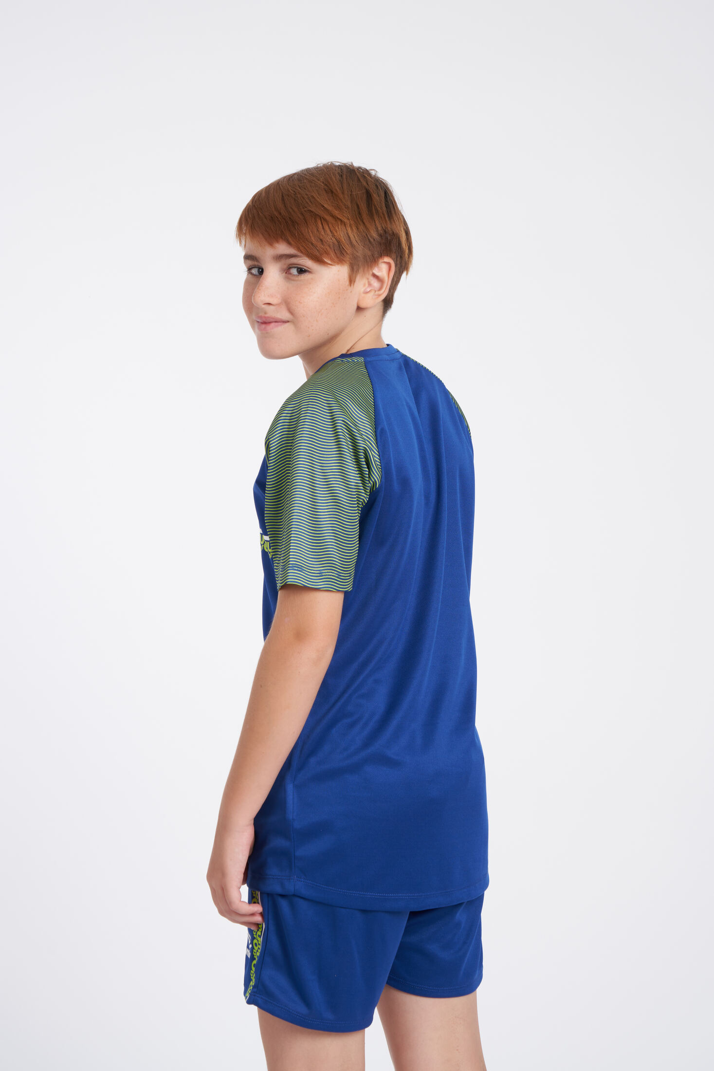 CAMISETA UMBRO SPIRITO JERSEY - JNRSODALITE BLUE / WHITE / LIME PUNCH