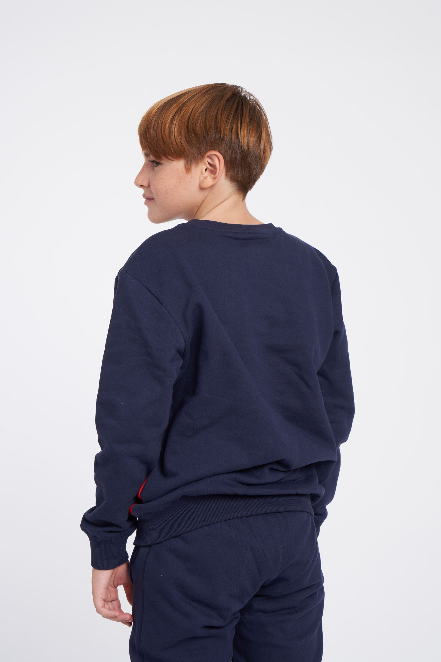 Sudadera Umbro Fw Sportswear Sweat - Jnrdark Navy / Vermillion / Brilliant White
