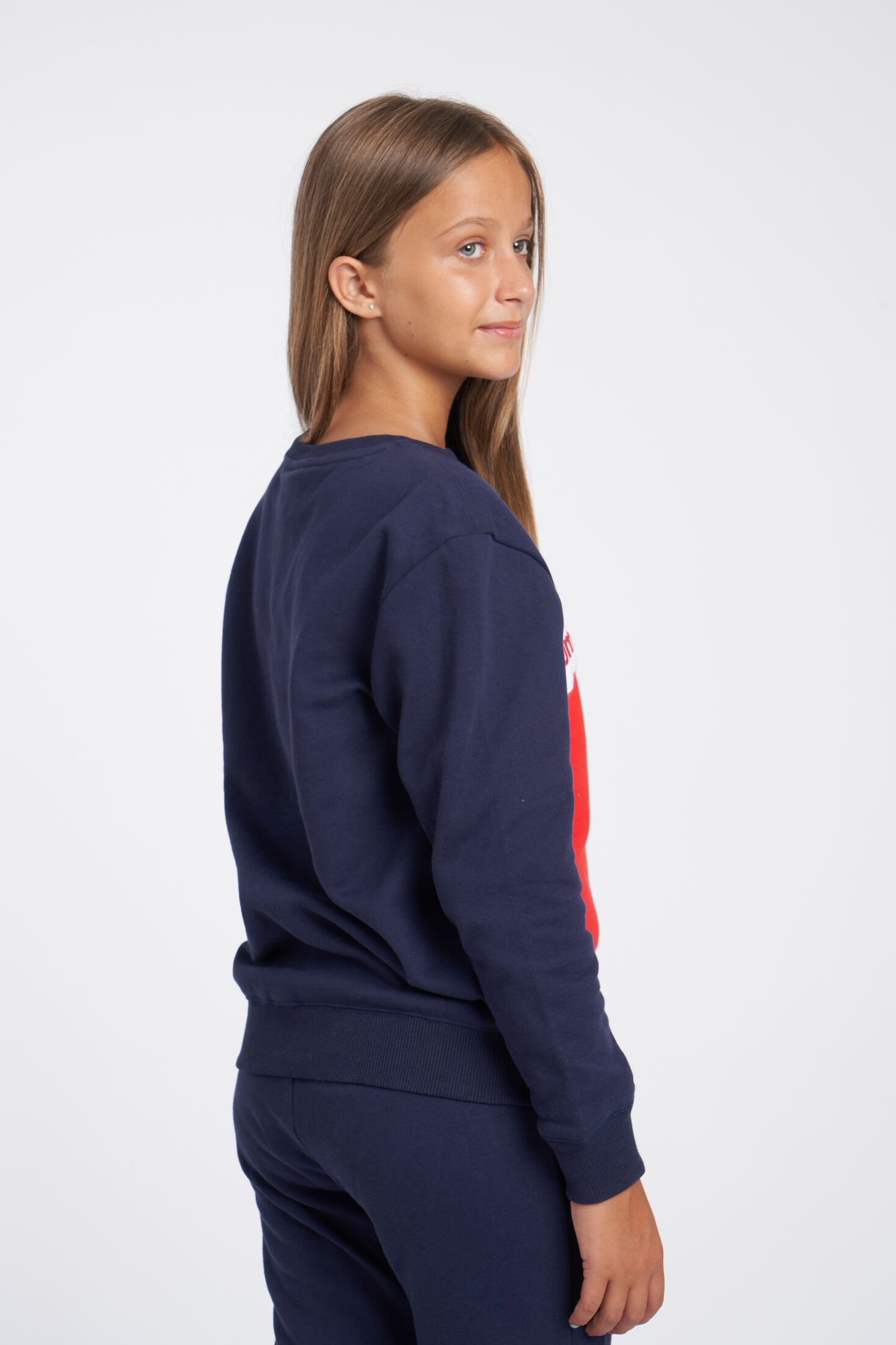 Sudadera Umbro Fw Sportswear Sweat - Jnrdark Navy / Vermillion / Brilliant White
