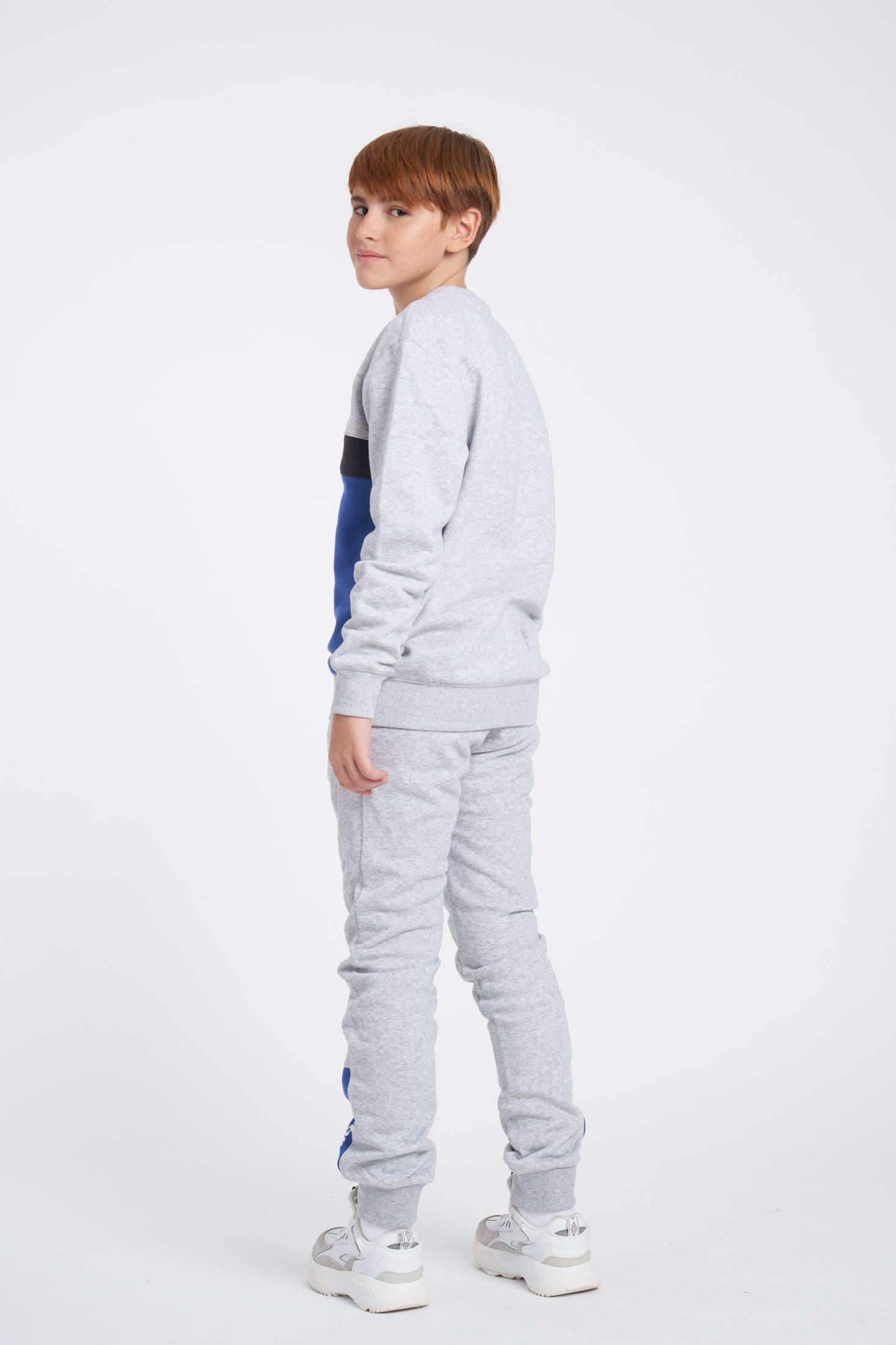 Sudadera Umbro Fw Sportswear Sweat - Jnrgrey Marl / Nouvean Navy / Woodland Grey