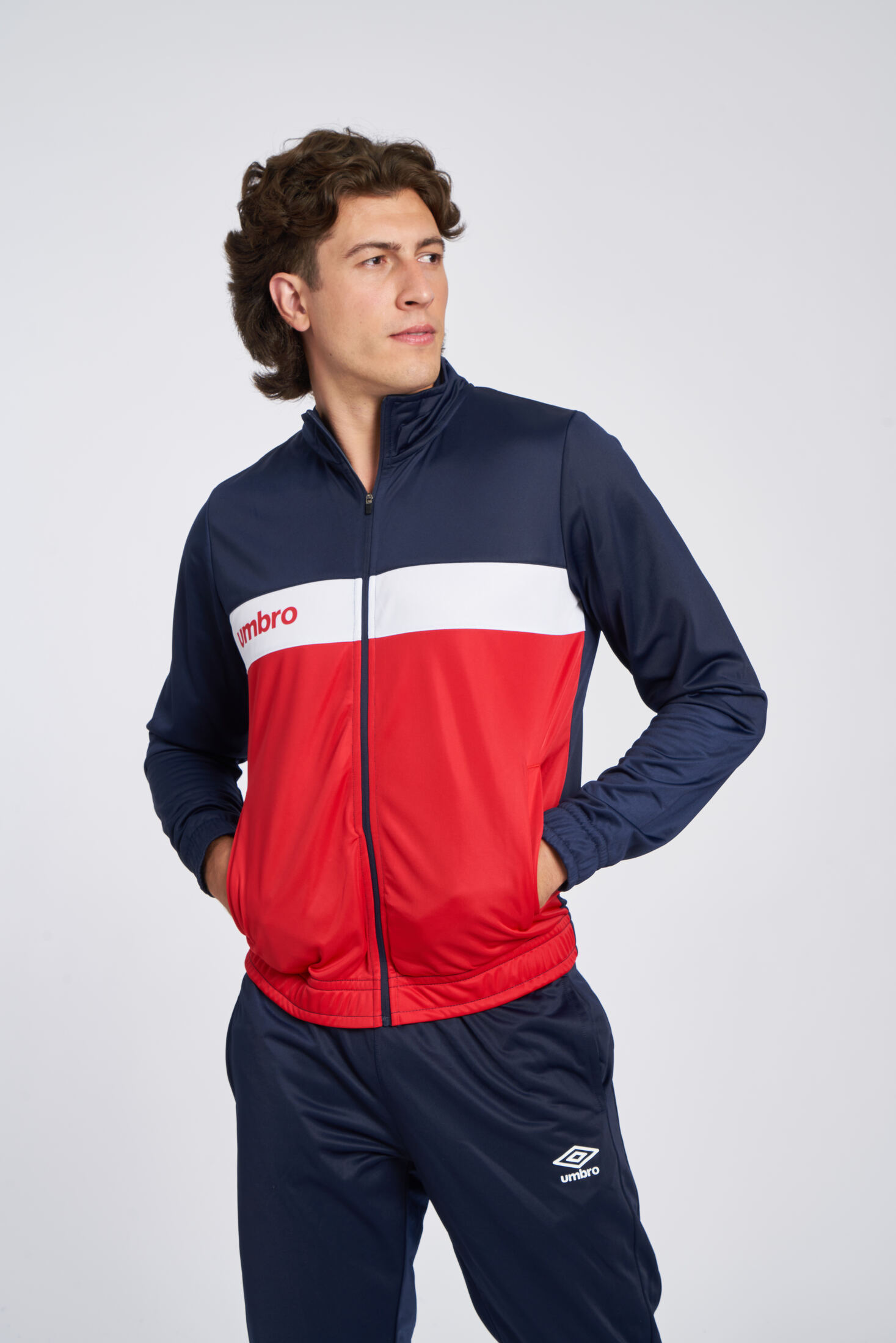 Chaqueta Umbro Fw Sportswear Track Top Dark Navy / Vermillion / Brilliant White