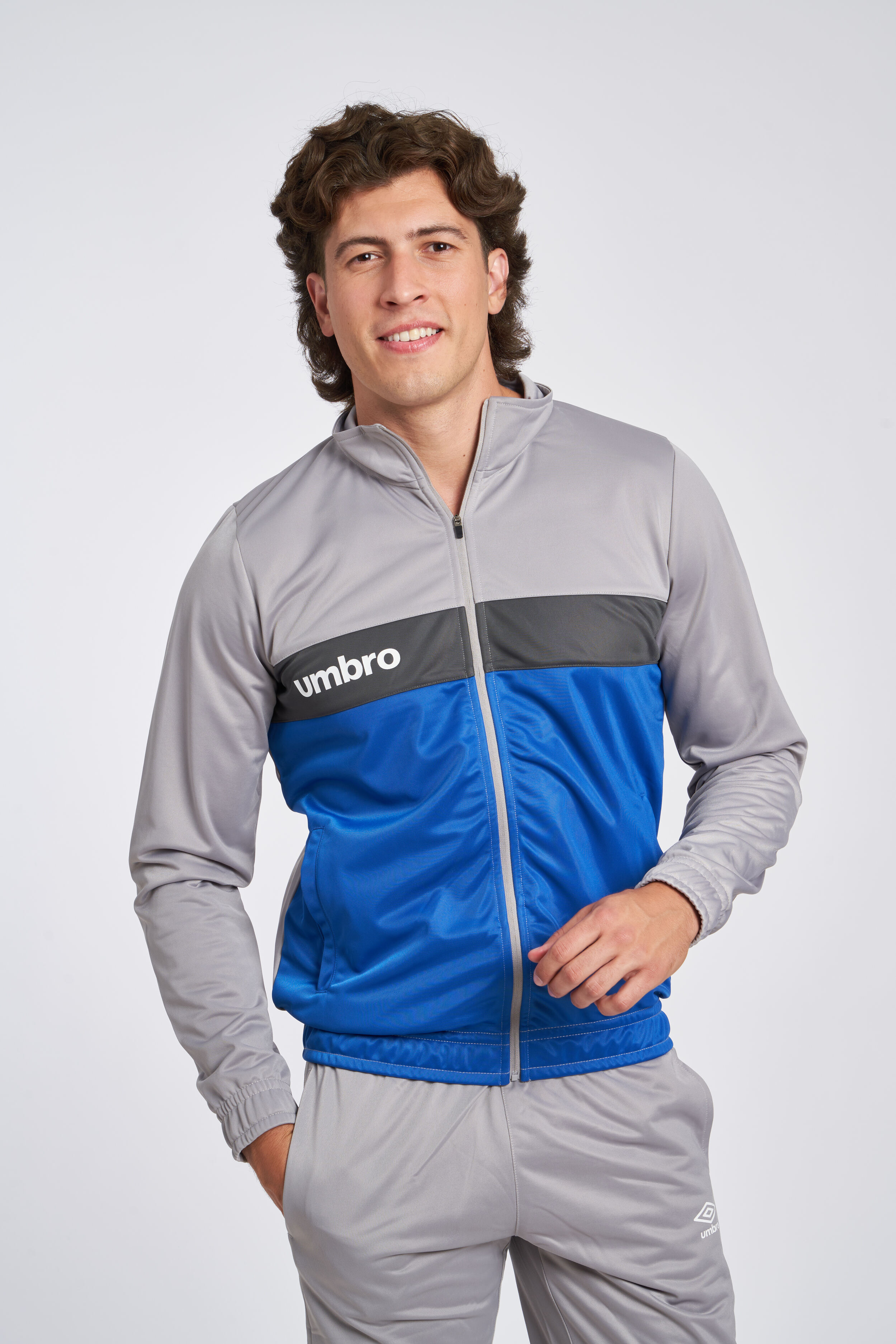 Chaqueta Umbro Fw Sportswear Track Top Grey Marl / Nouvean Navy / Woodland Grey