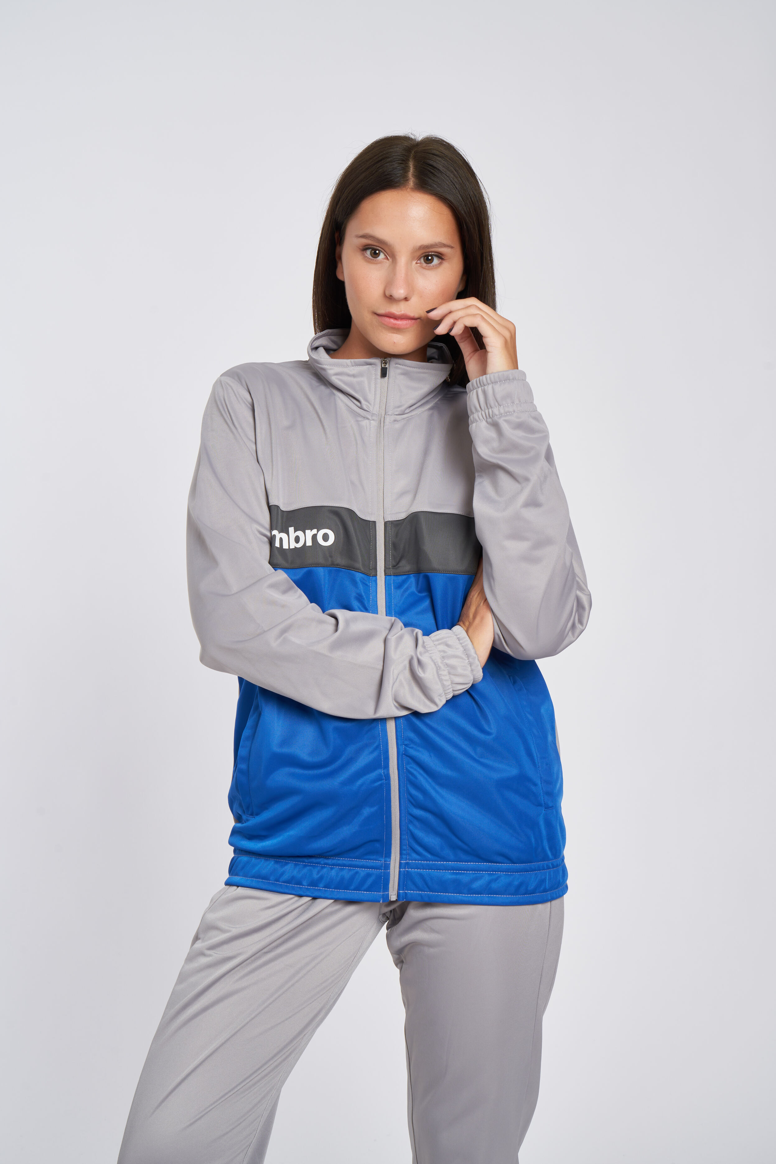 Chaqueta Umbro Fw Sportswear Track Top Grey Marl / Nouvean Navy / Woodland Grey