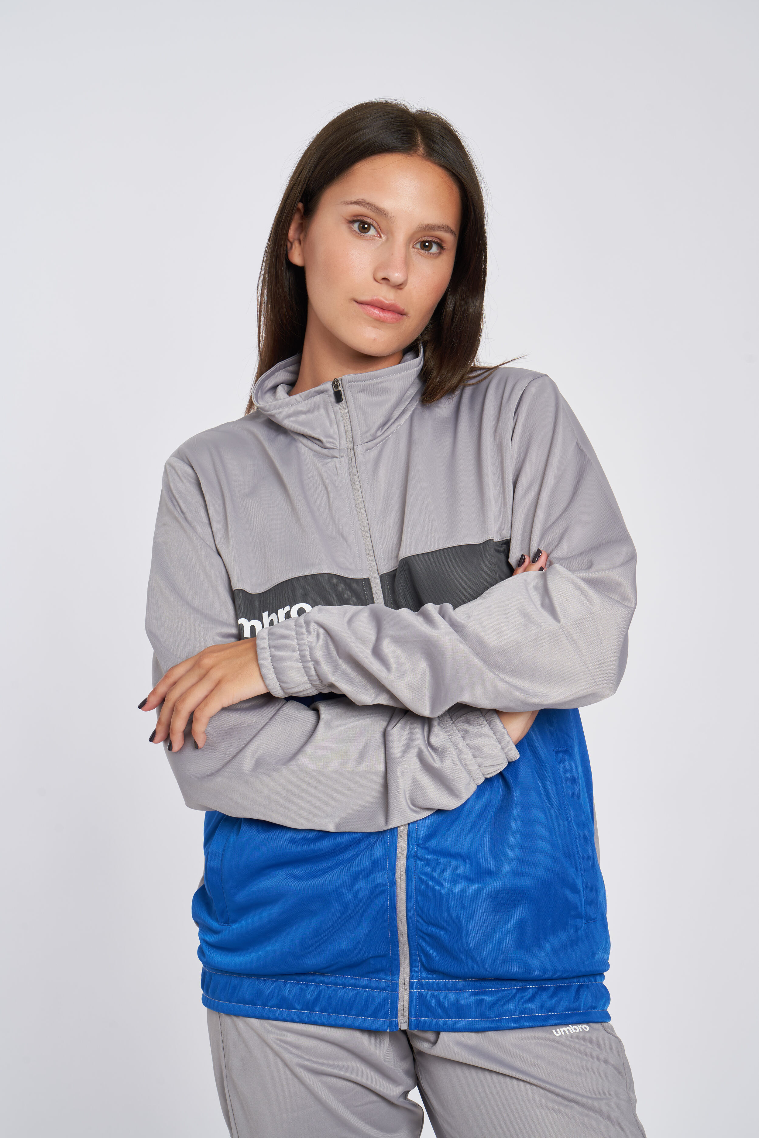 Chaqueta Umbro Fw Sportswear Track Top Grey Marl / Nouvean Navy / Woodland Grey