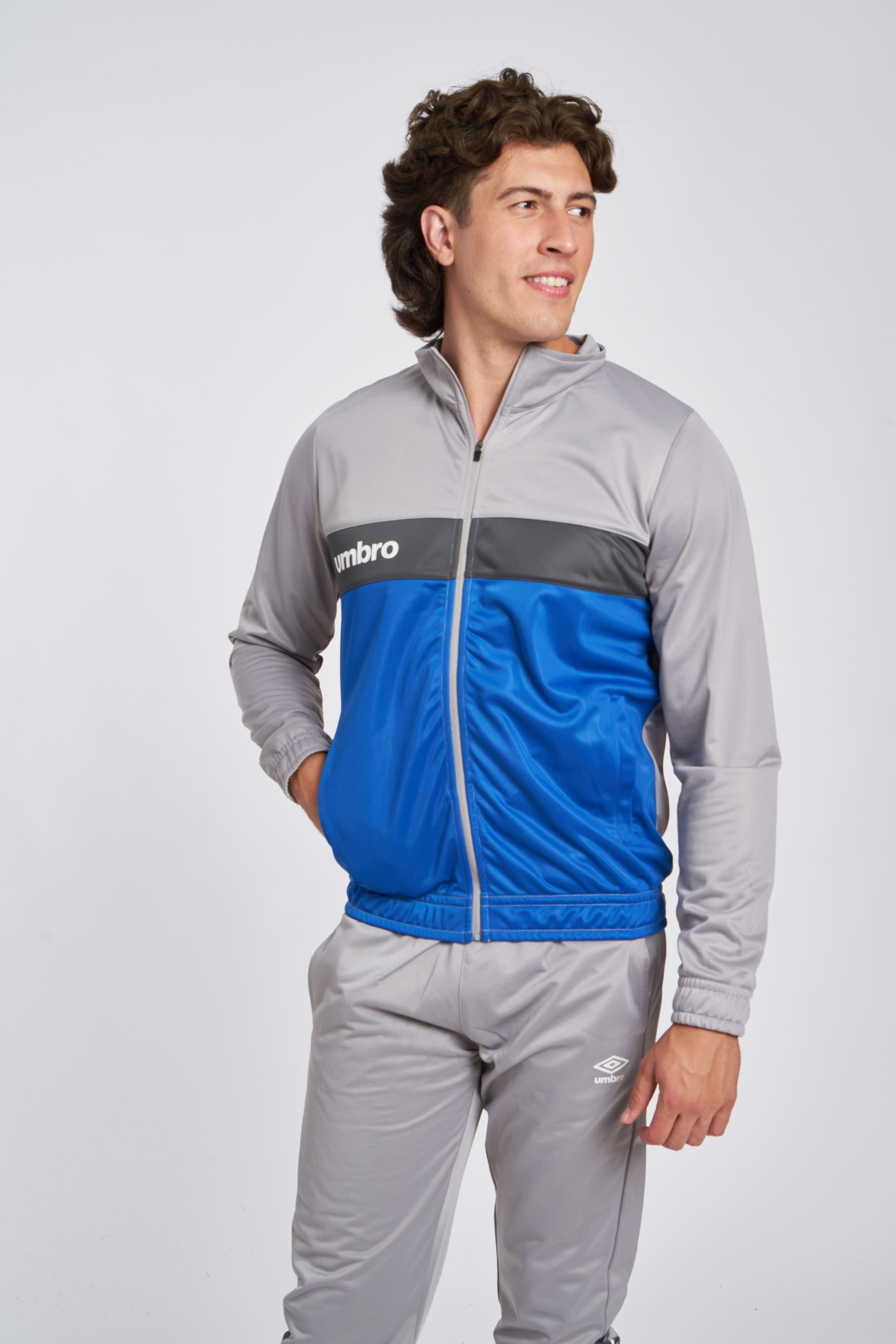 Chaqueta Umbro Fw Sportswear Track Top Grey Marl / Nouvean Navy / Woodland Grey