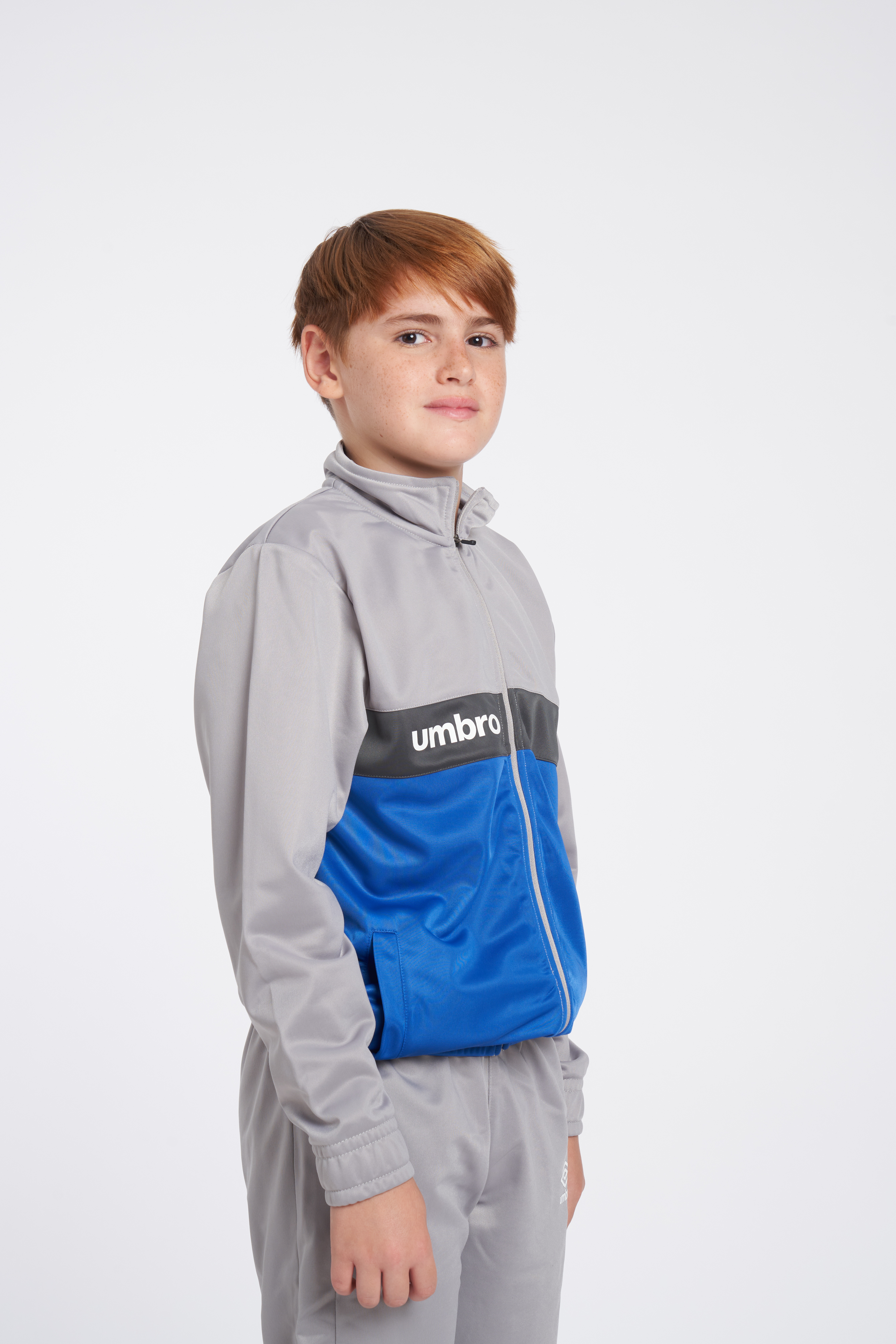 Chaqueta Umbro Fw Sportswear Track Top - Jnrgrey Marl / Nouvean Navy / Woodland Grey