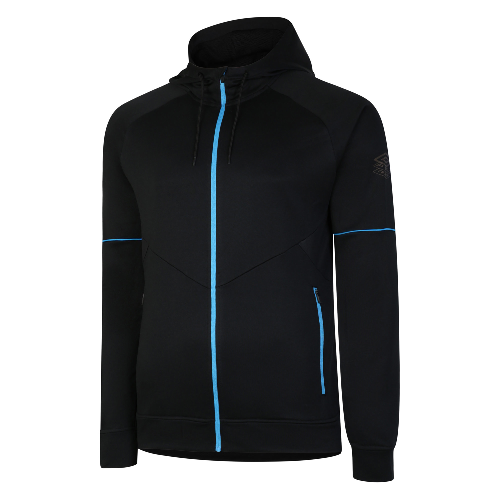 Chaqueta Umbro Pro Training FZ Hoodie Black / Malibu Blue