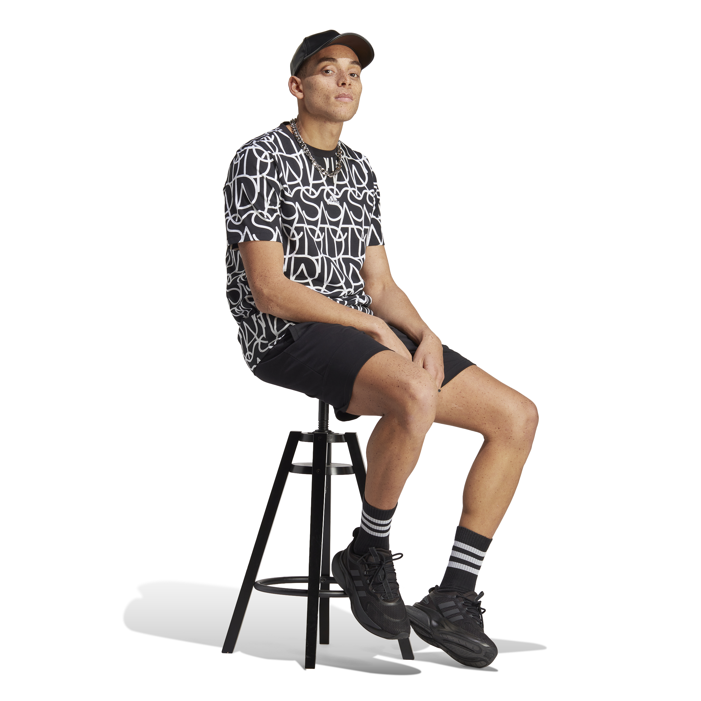 Camiseta Adidas Script Negra