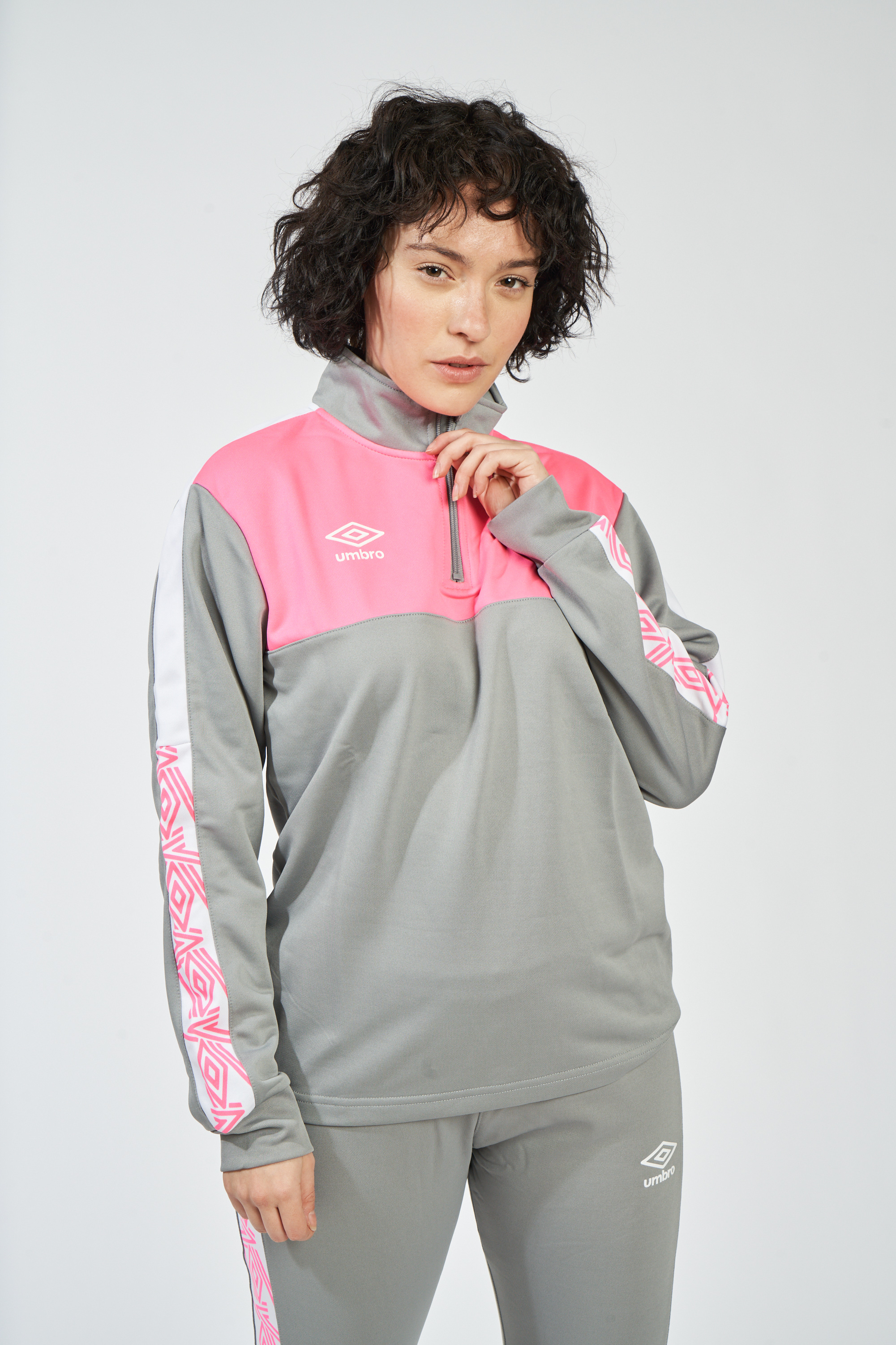 Sudadera Umbro Covadonga Gris / Fucsia