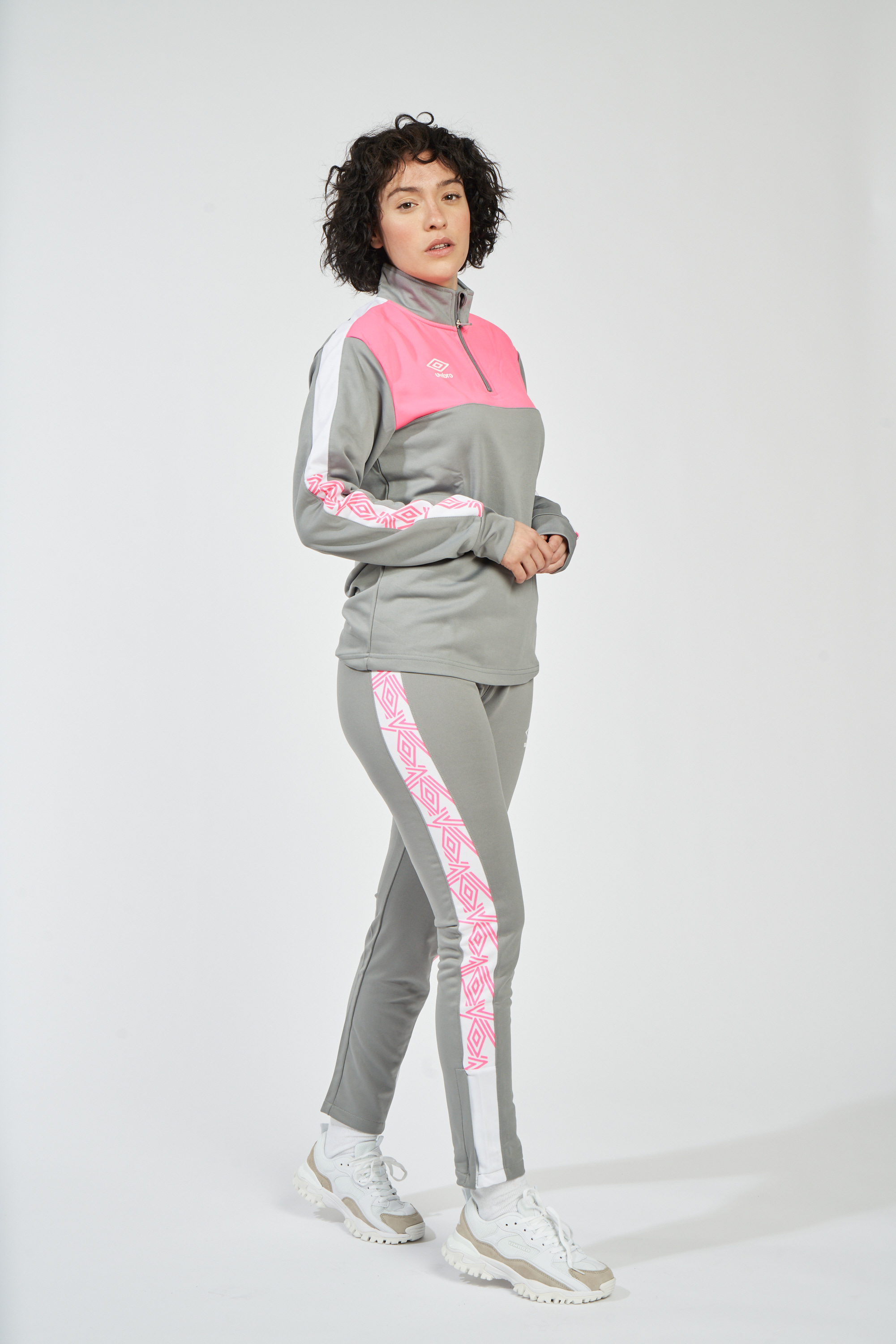 Sudadera Umbro Covadonga Gris / Fucsia