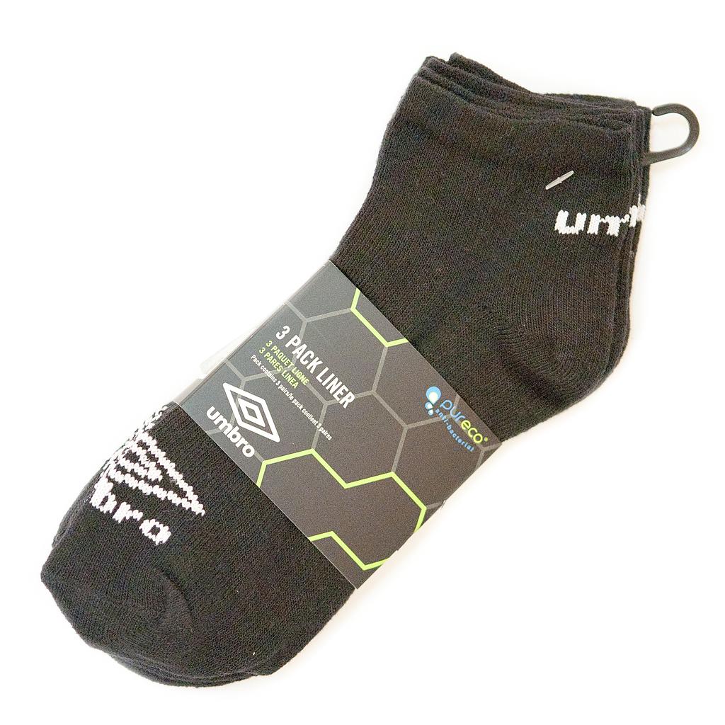 LINER SOCK - 3 PACK BLACK