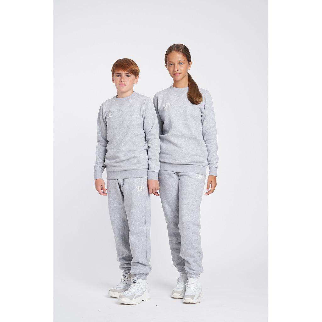 SUDADERA UMBRO FLEECE SMALL LOGO SWEAT JUNIOR GREY MARL / WHITE