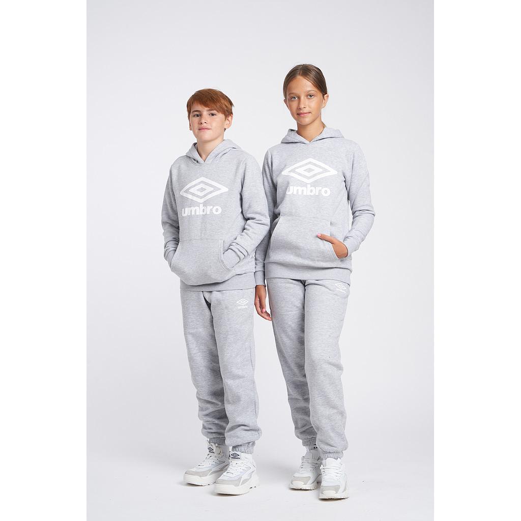 SUDADERA UMBRO FLEECE LARGE LOGO OH HOODY JUNIOR GREY MARL / WHITE