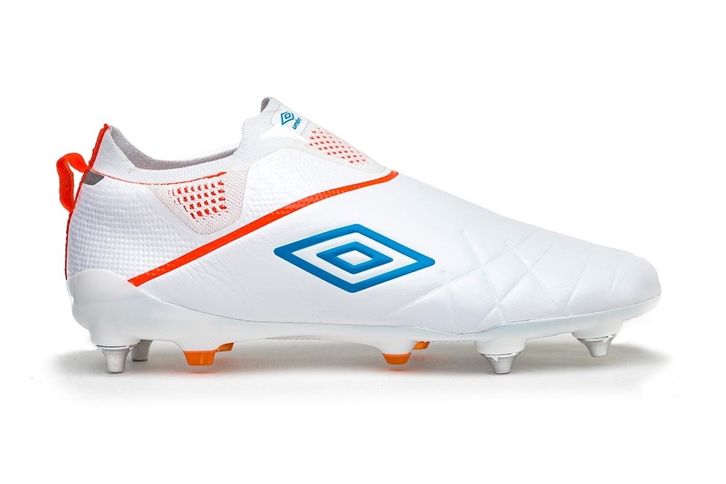 Bota Umbro Medusae III Elite SG White / Ibiza Blue / Cherry Tomato