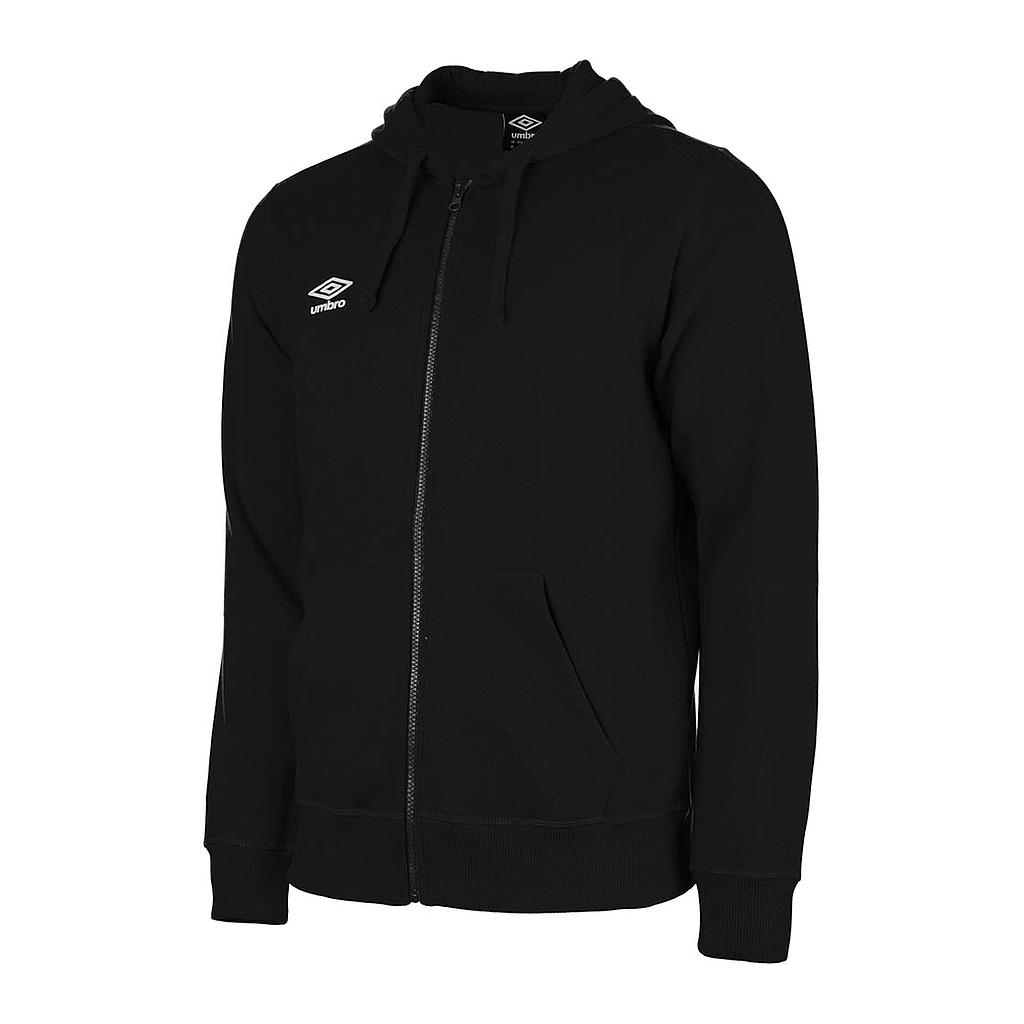 65521U-060 FW LARGE LOGO ZIP THROUGH HOODIE BLACK