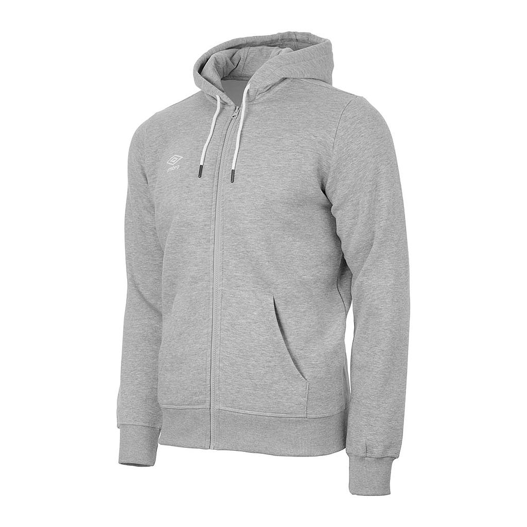 65521U-263 FW LARGE LOGO ZIP THROUGH HOODIE GREY MARL